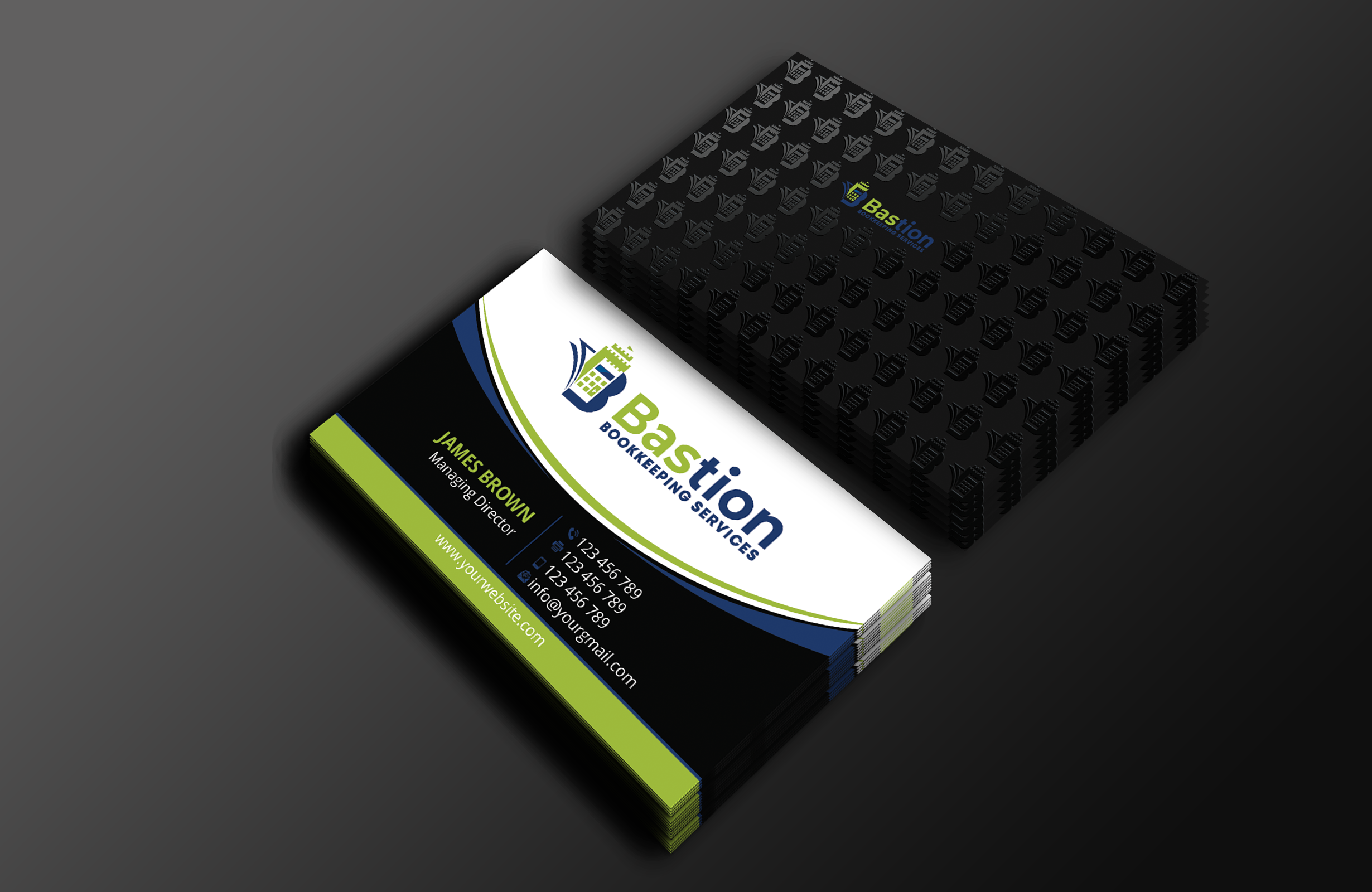 Business Card Design by Expert Bappy for Bastion Bookkeeping Services | Design #33898324