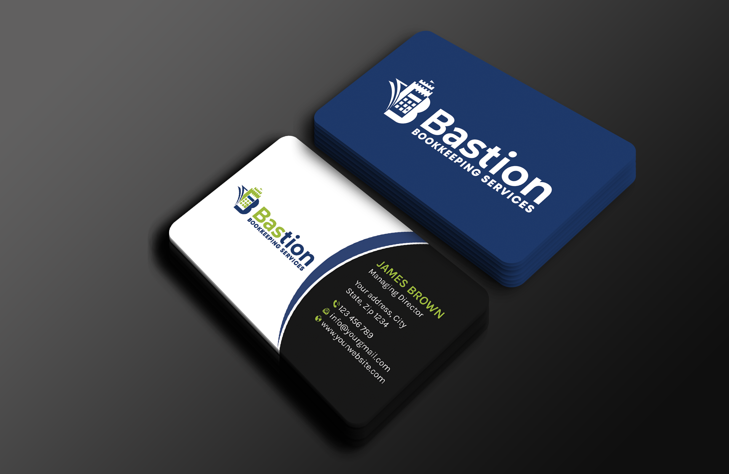 Business Card Design by Expert Bappy for Bastion Bookkeeping Services | Design #33899231