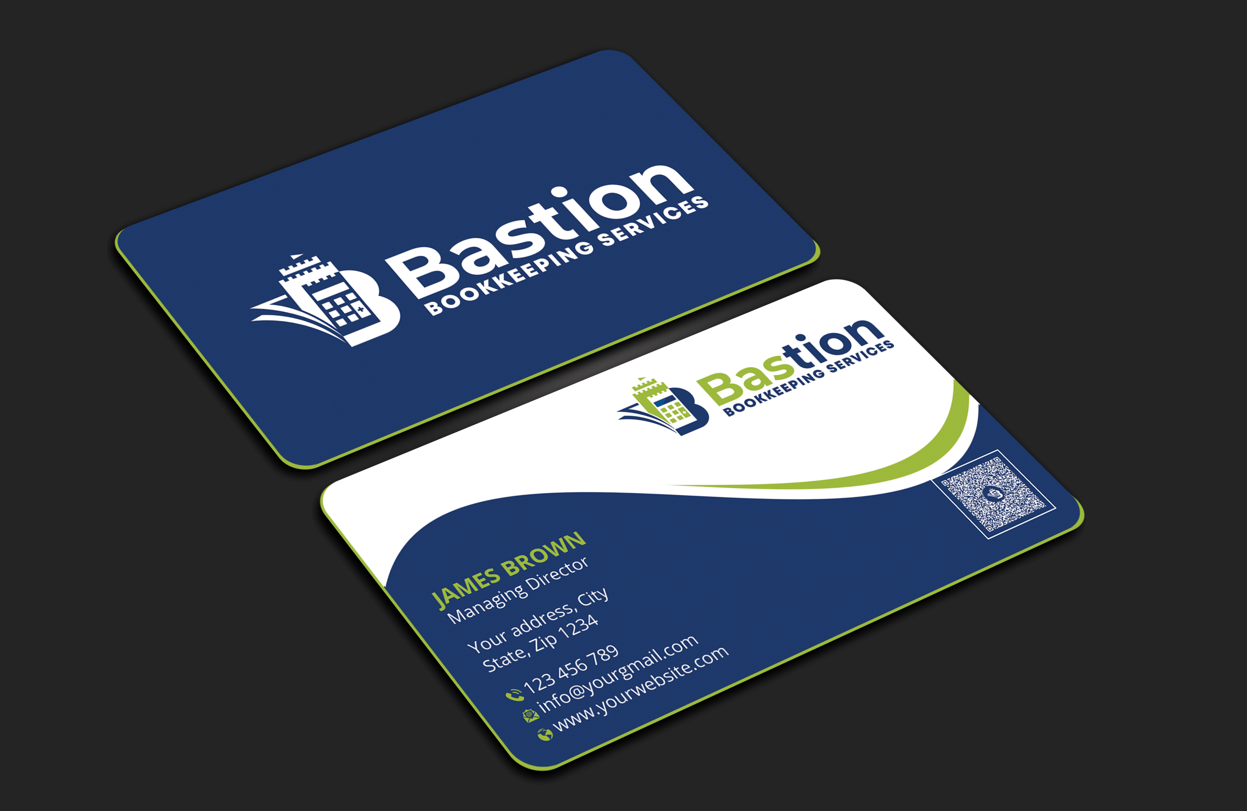 Business Card Design by Expert Bappy for Bastion Bookkeeping Services | Design #33899301