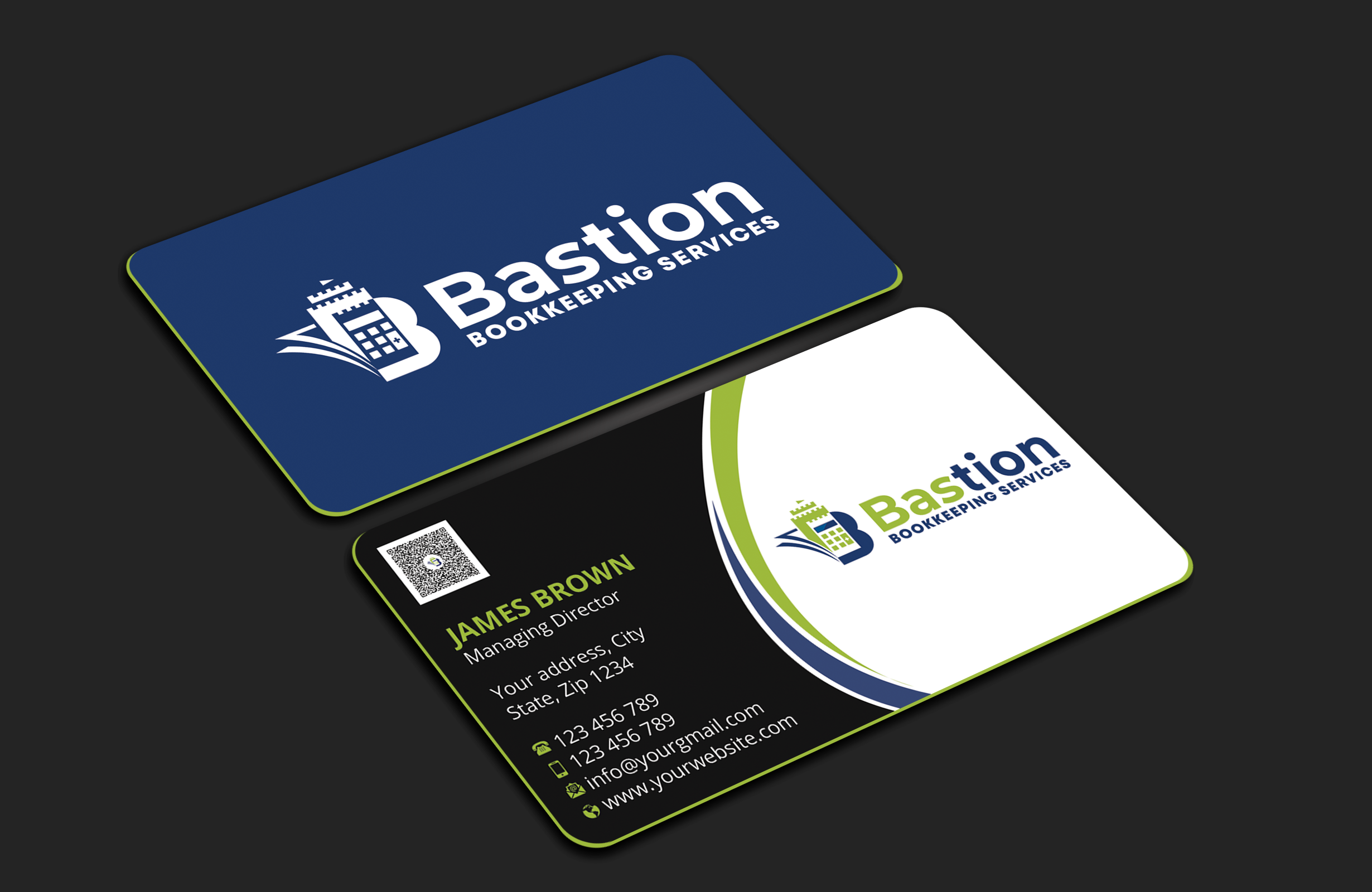 Business Card Design by Expert Bappy for Bastion Bookkeeping Services | Design #33899302