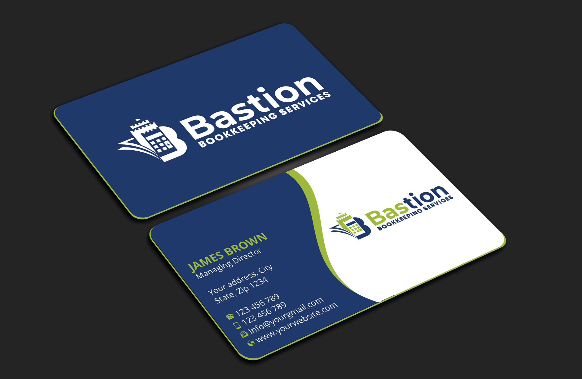 Business Card Design by Expert Bappy for Bastion Bookkeeping Services | Design #33899330