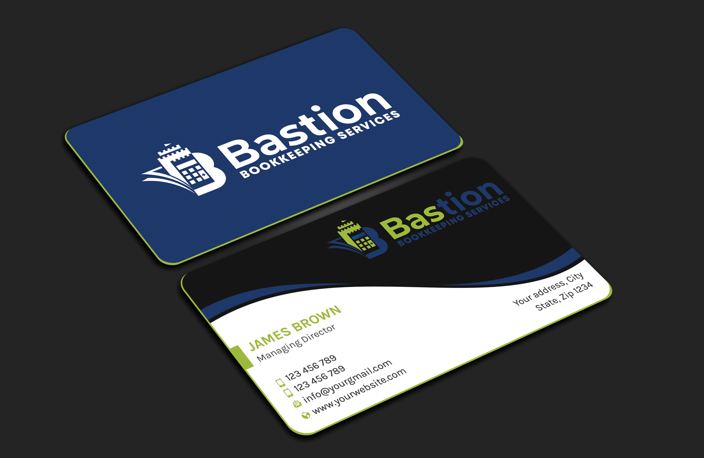 Business Card Design by Expert Bappy for Bastion Bookkeeping Services | Design #33899332