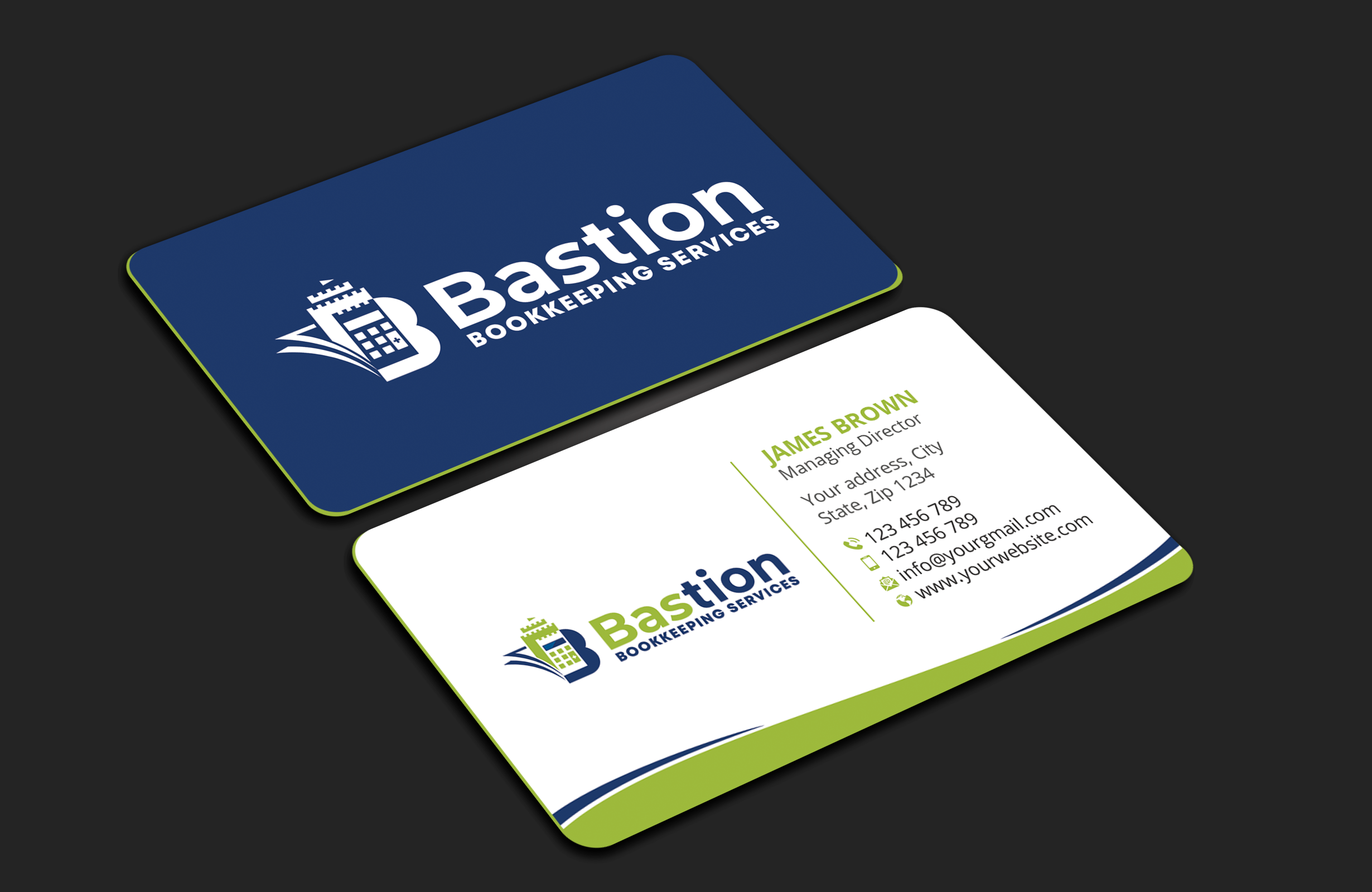 Business Card Design by Expert Bappy for Bastion Bookkeeping Services | Design #33899378