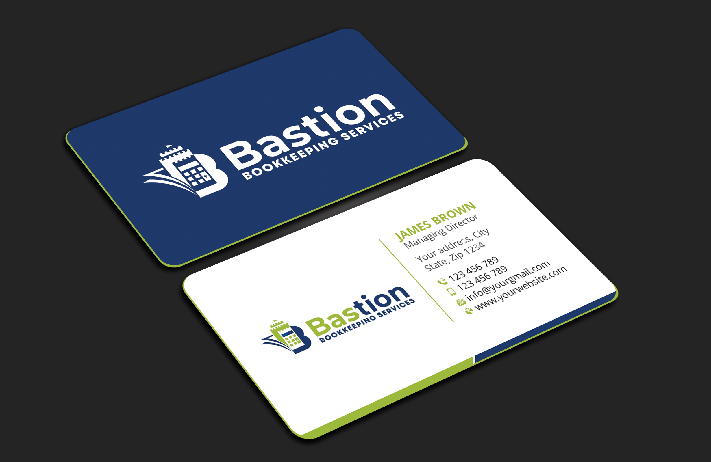 Business Card Design by Expert Bappy for Bastion Bookkeeping Services | Design #33899379
