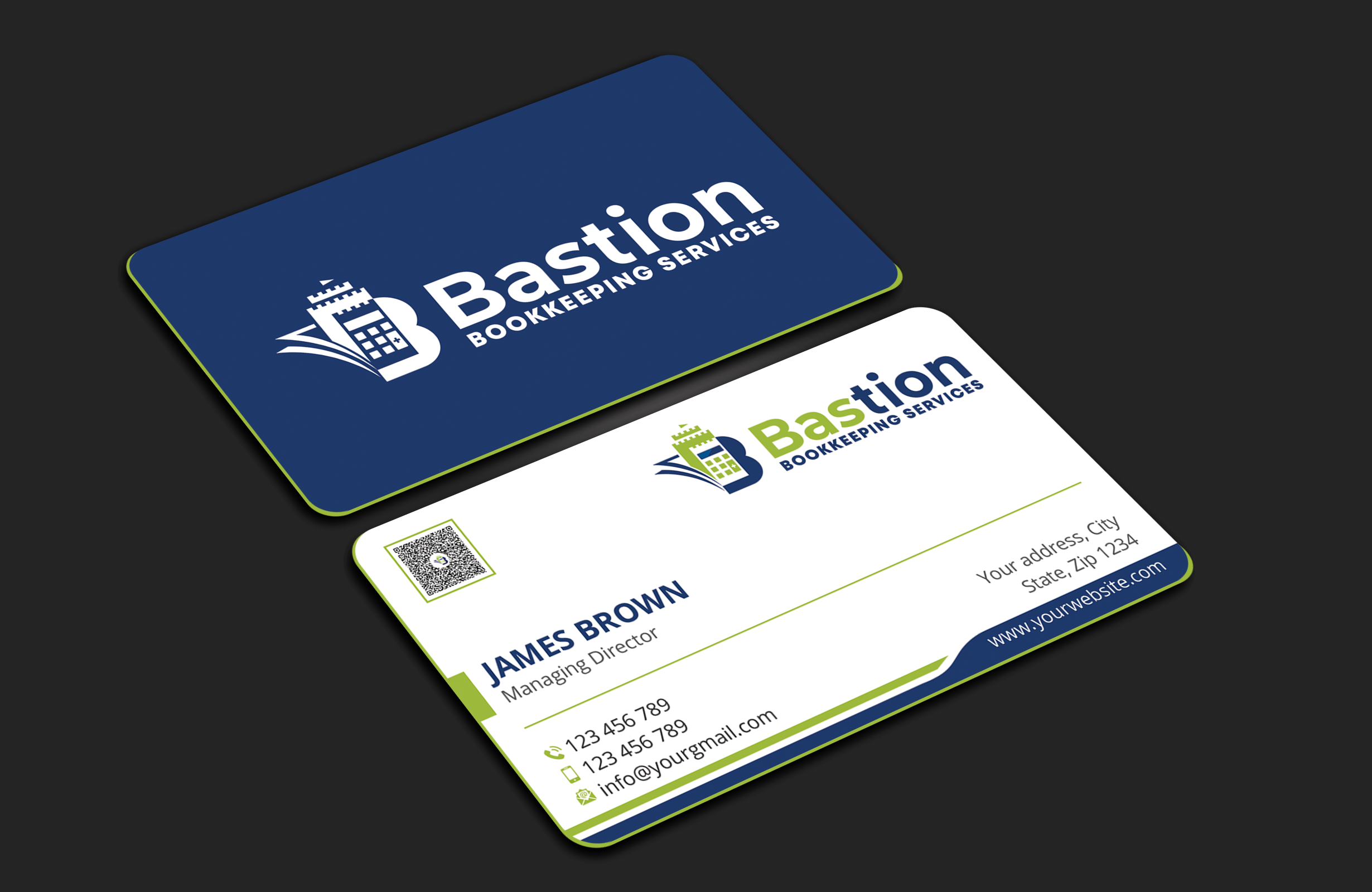Business Card Design by Expert Bappy for Bastion Bookkeeping Services | Design #33899380