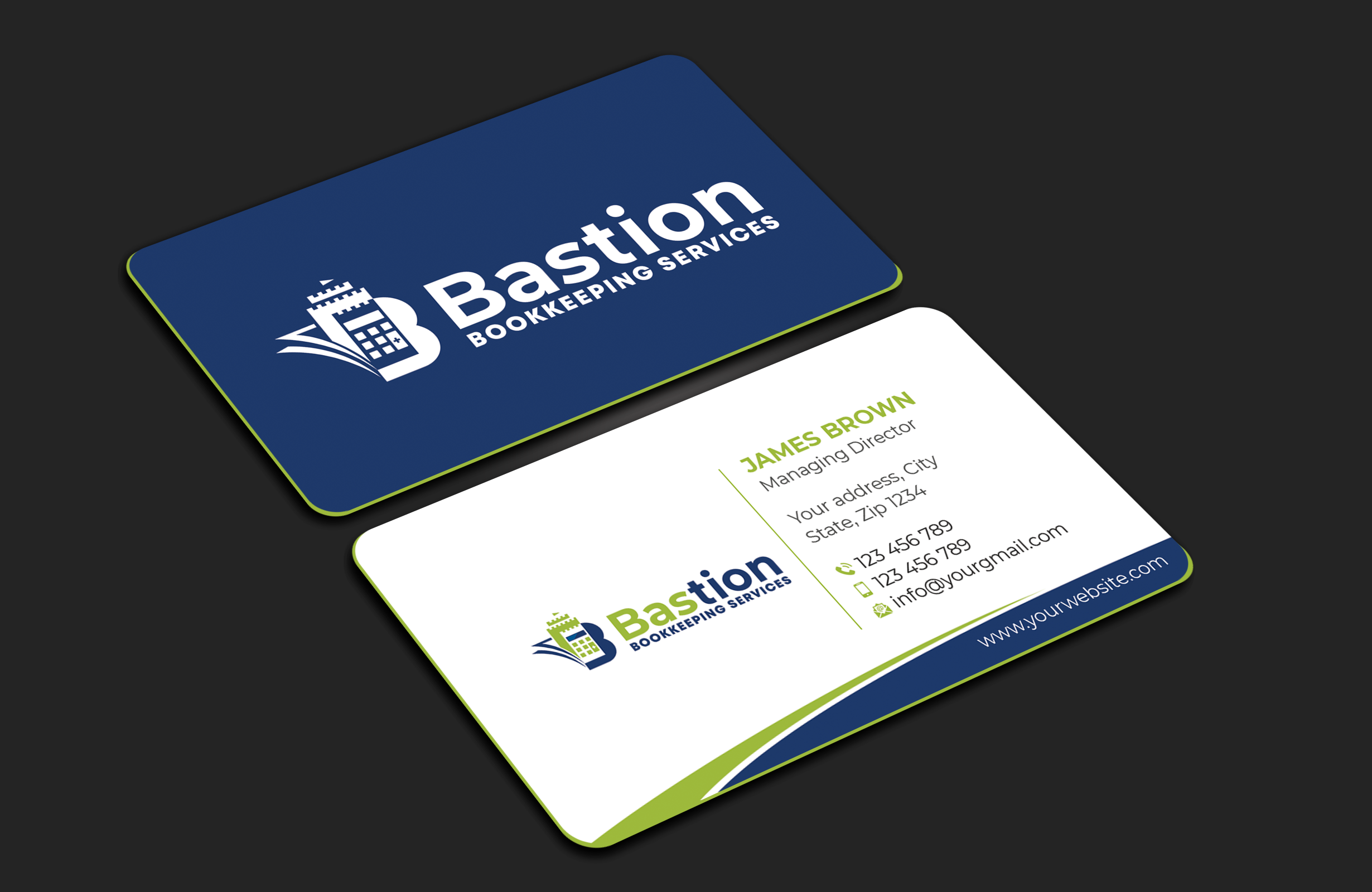 Business Card Design by Expert Bappy for Bastion Bookkeeping Services | Design #33899438