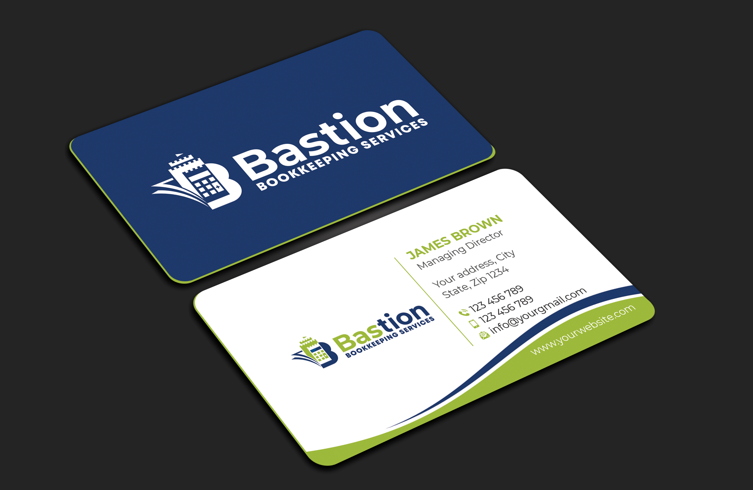 Business Card Design by Expert Bappy for Bastion Bookkeeping Services | Design #33899529