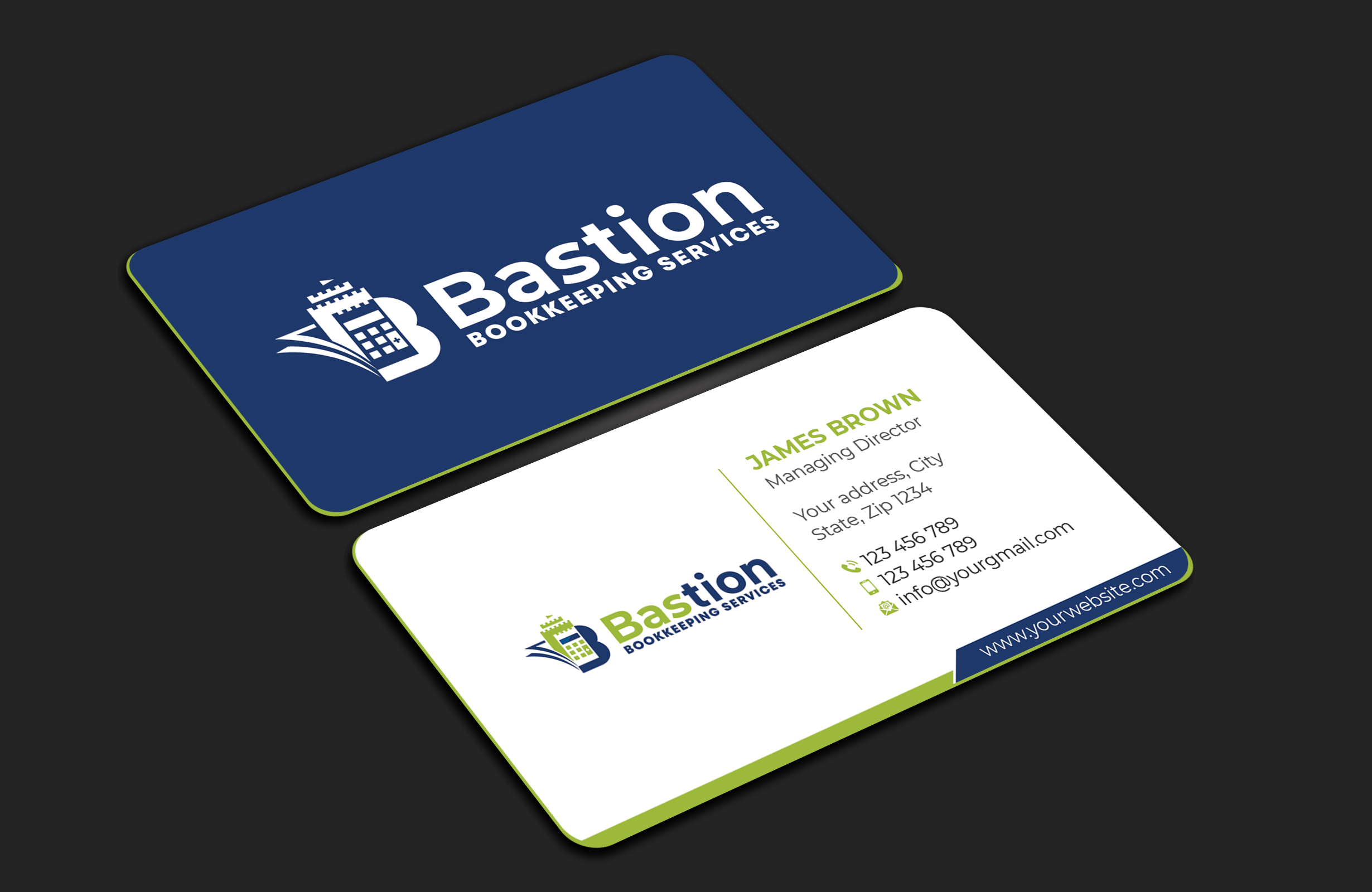 Business Card Design by Expert Bappy for Bastion Bookkeeping Services | Design #33899530