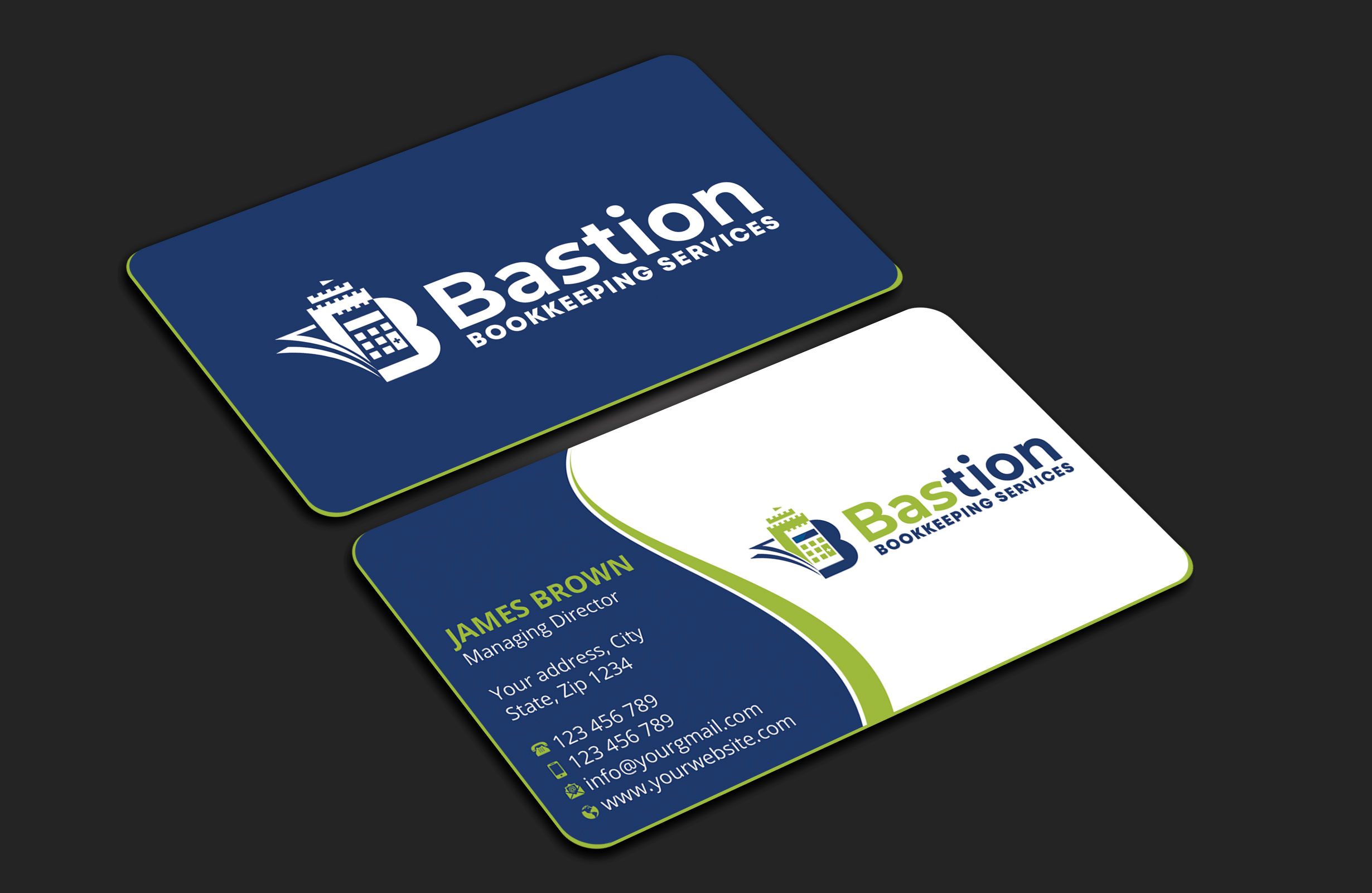 Business Card Design by Expert Bappy for Bastion Bookkeeping Services | Design #33899531