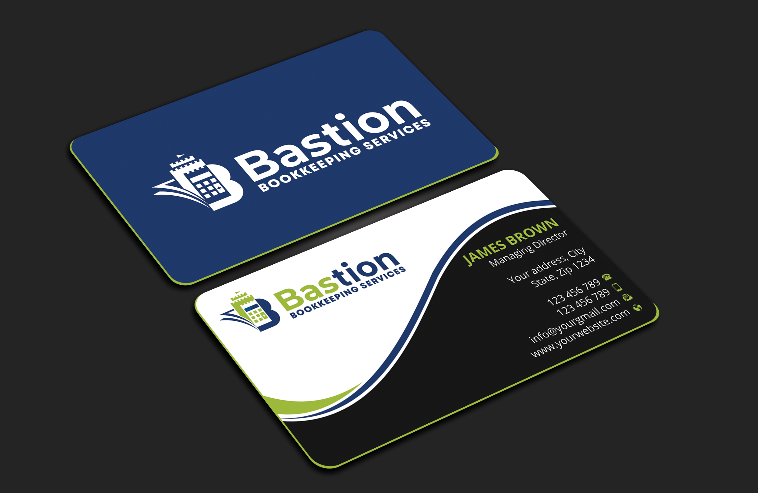 Business Card Design by Expert Bappy for Bastion Bookkeeping Services | Design #33899532