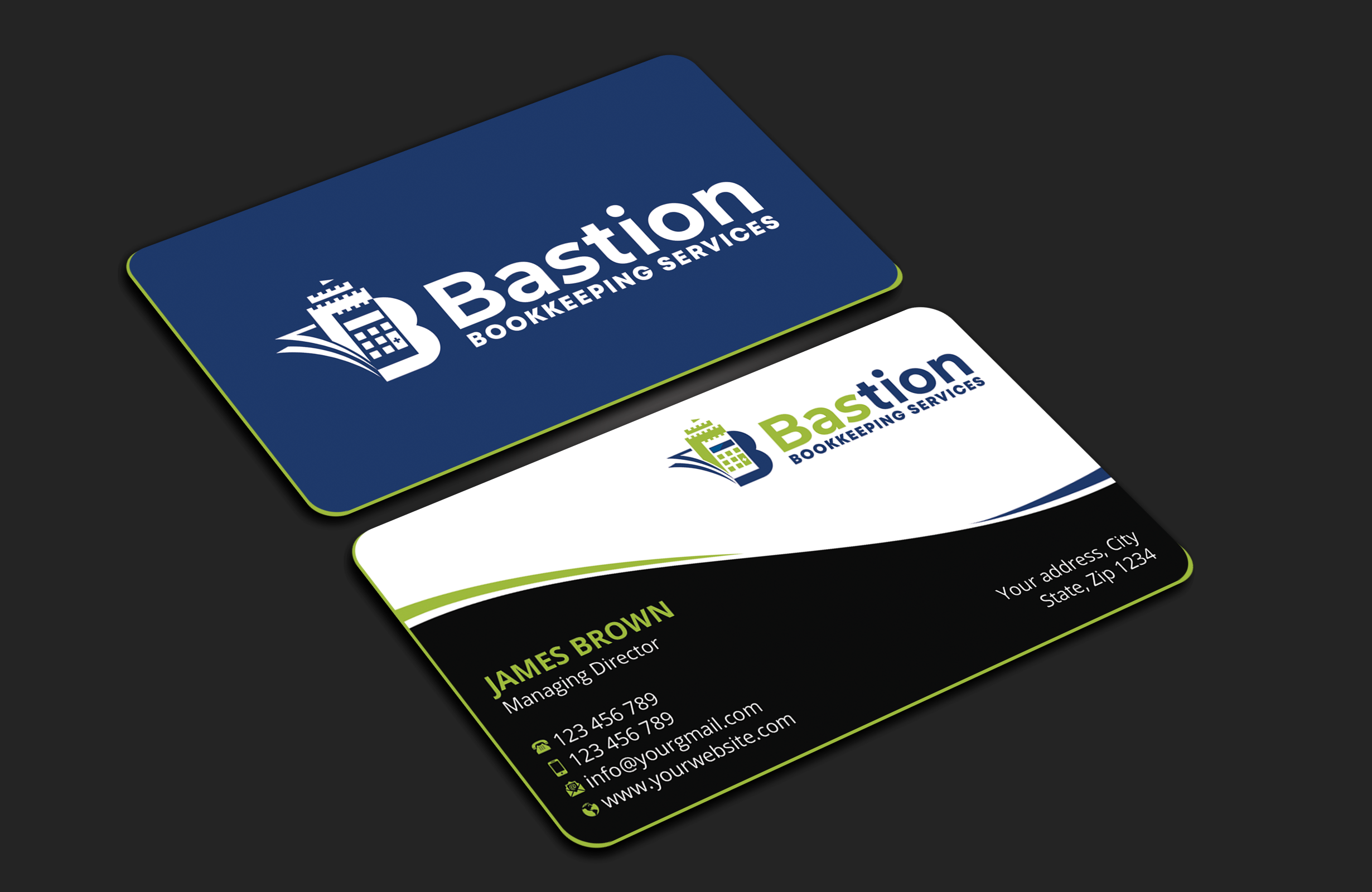 Business Card Design by Expert Bappy for Bastion Bookkeeping Services | Design #33899604