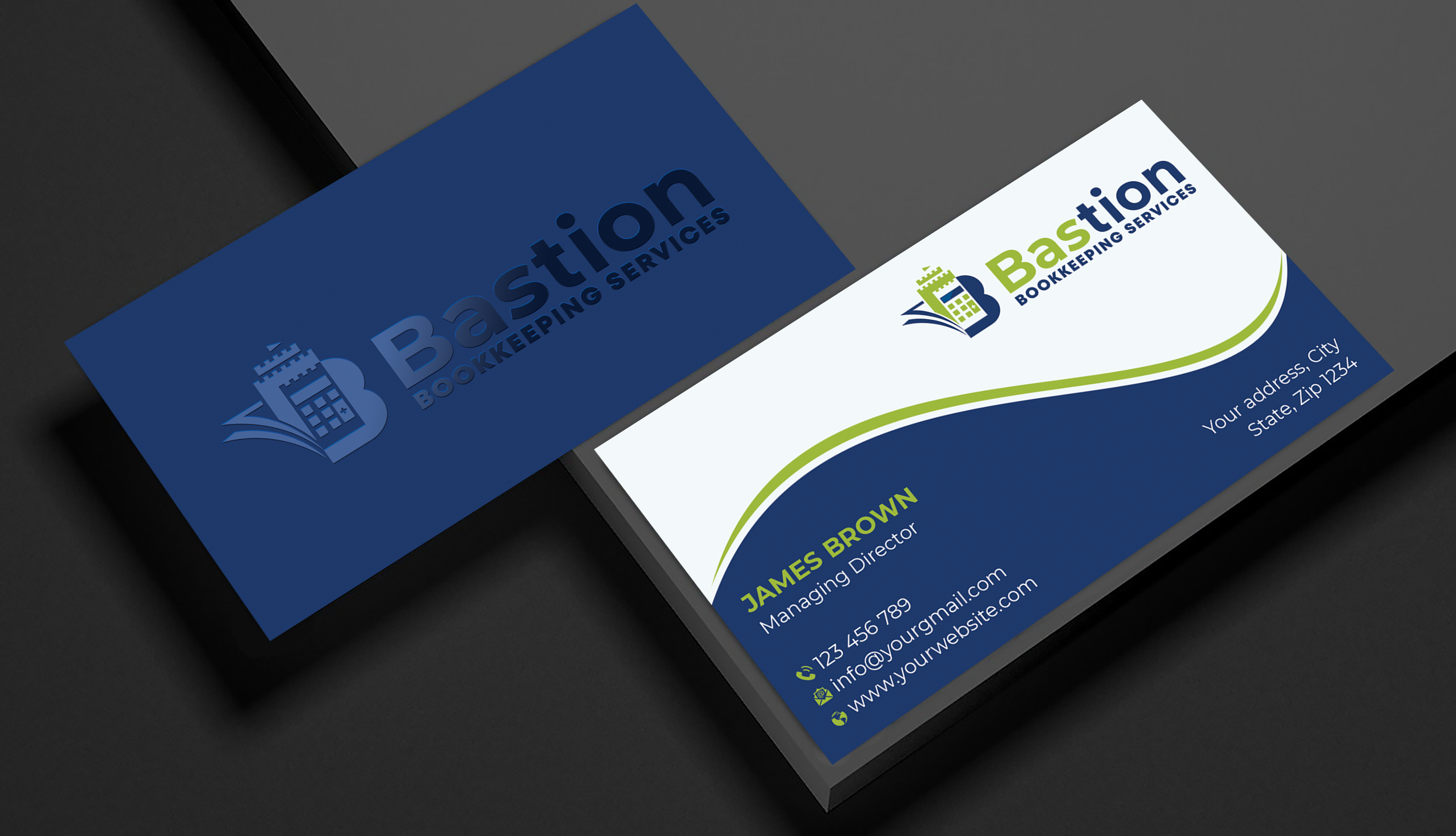 Business Card Design by Expert Bappy for Bastion Bookkeeping Services | Design #33899605