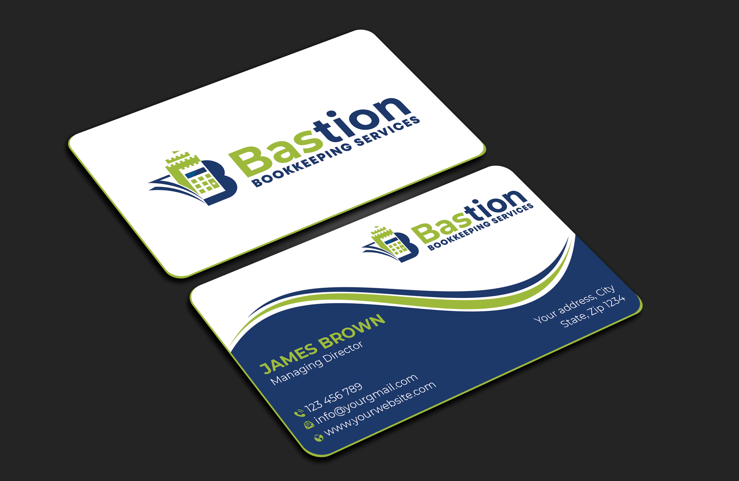 Business Card Design by Expert Bappy for Bastion Bookkeeping Services | Design #33899972