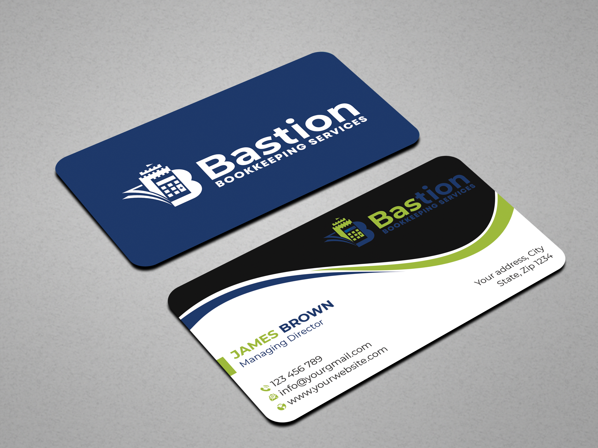 Business Card Design by Expert Bappy for Bastion Bookkeeping Services | Design #33900078