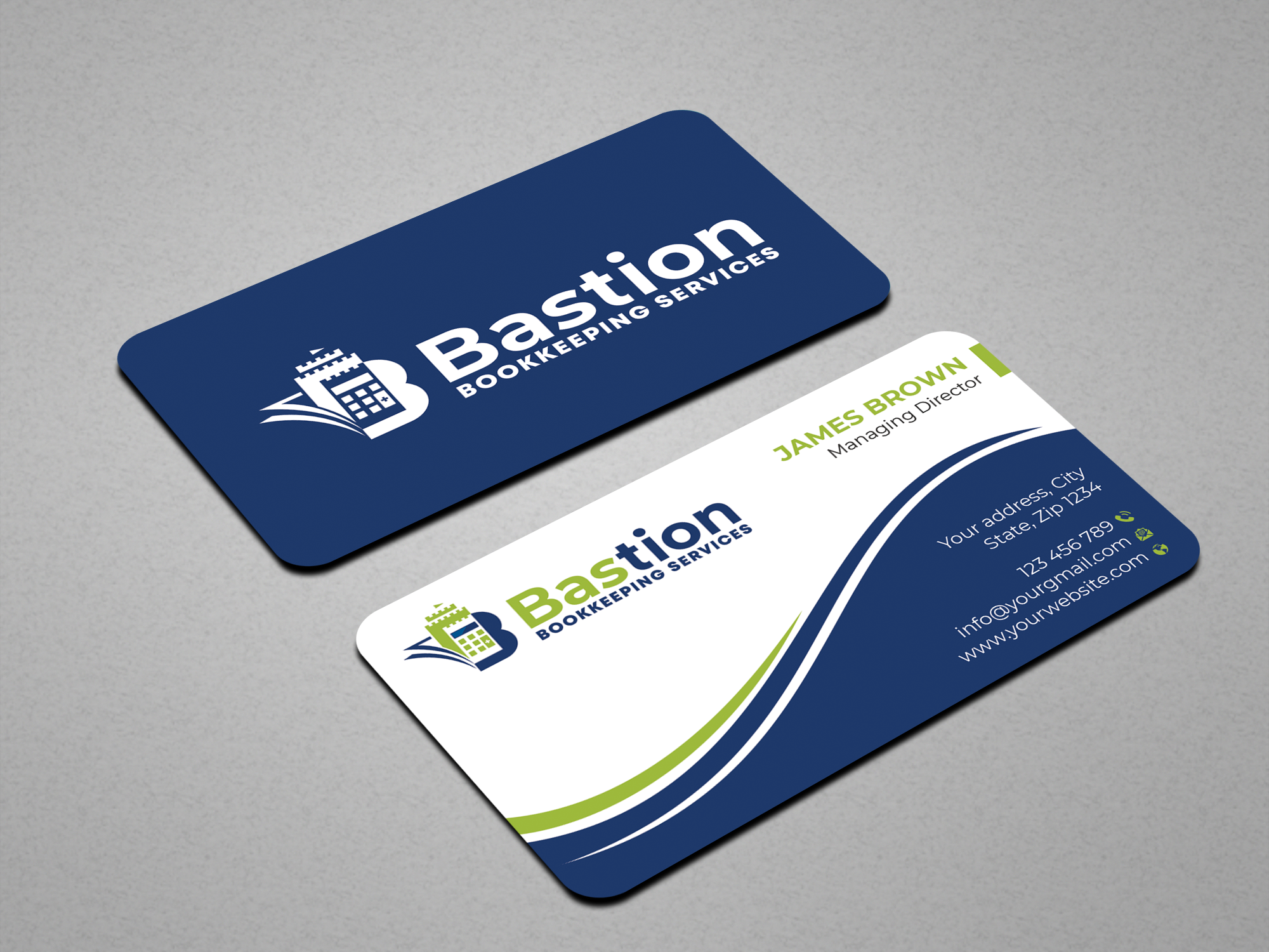 Business Card Design by Expert Bappy for Bastion Bookkeeping Services | Design #33900191