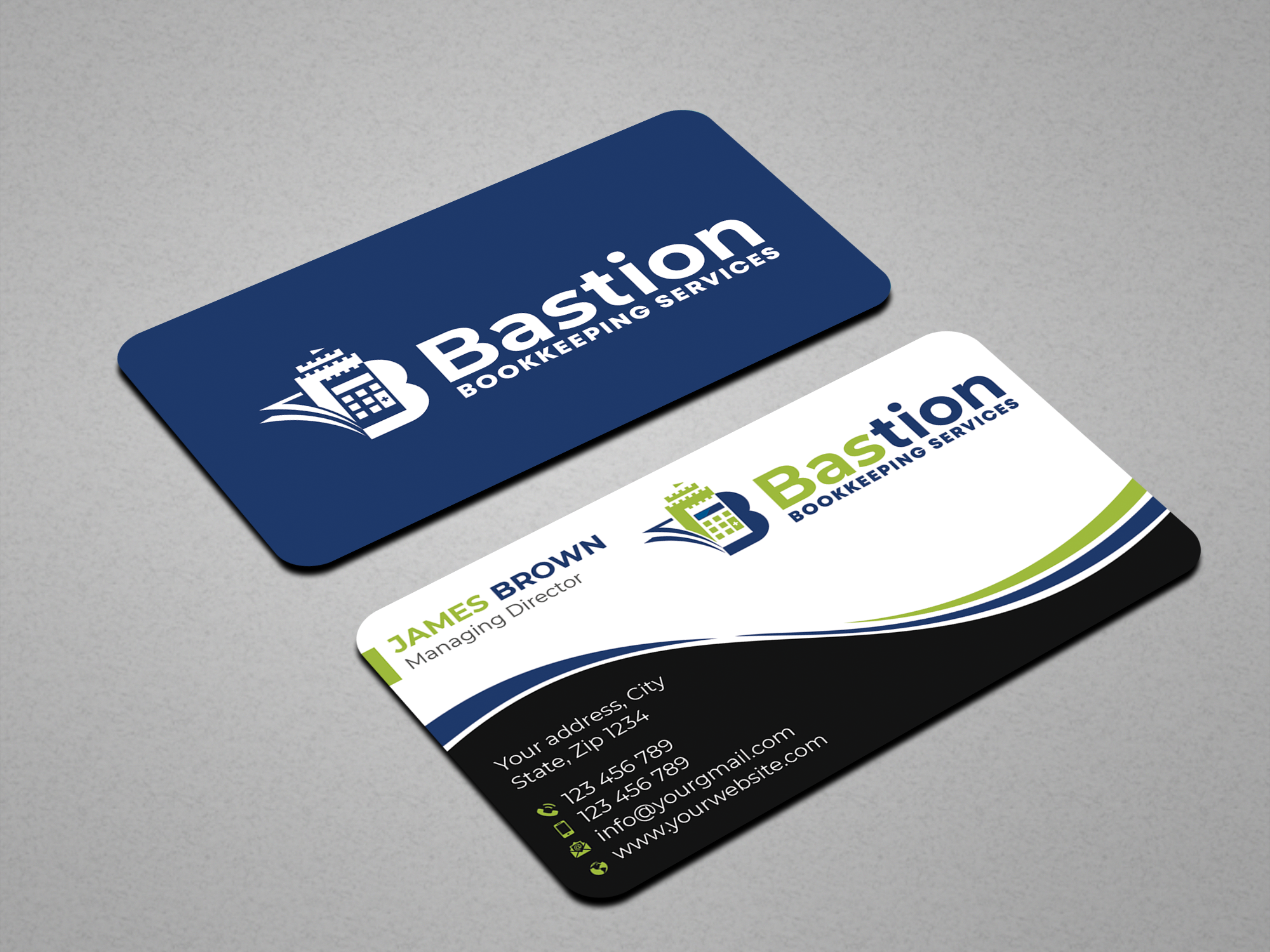 Business Card Design by Expert Bappy for Bastion Bookkeeping Services | Design #33900229