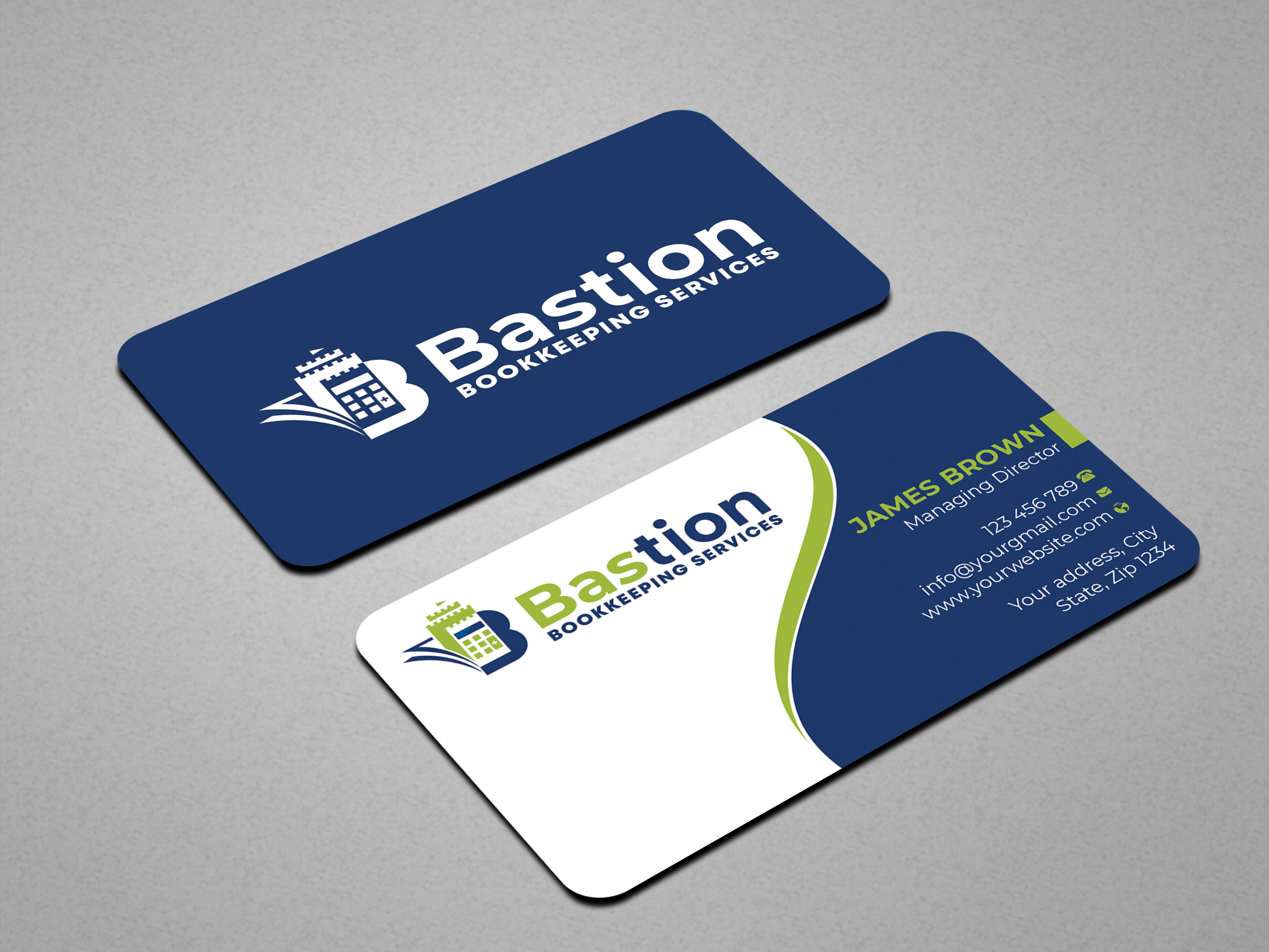 Business Card Design by Expert Bappy for Bastion Bookkeeping Services | Design #33900422