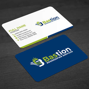 Diseño de Tarjeta de Presentación por WellDesign para Bastion Bookkeeping Services | Diseño: #33899218
