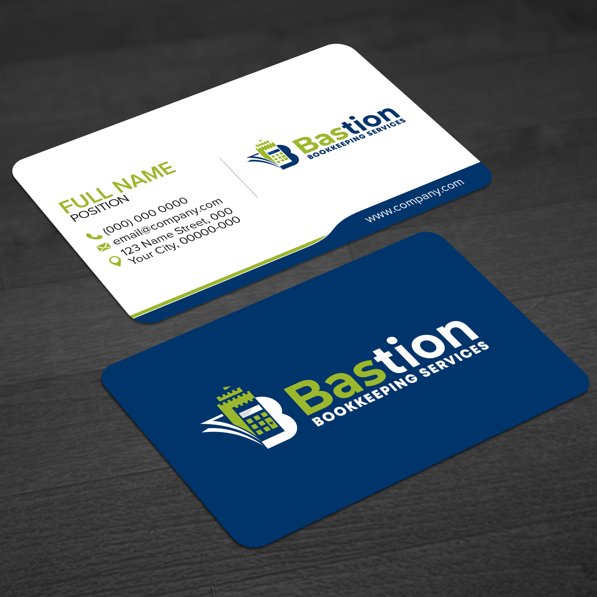 Business Card Design by WellDesign for Bastion Bookkeeping Services | Design #33899220