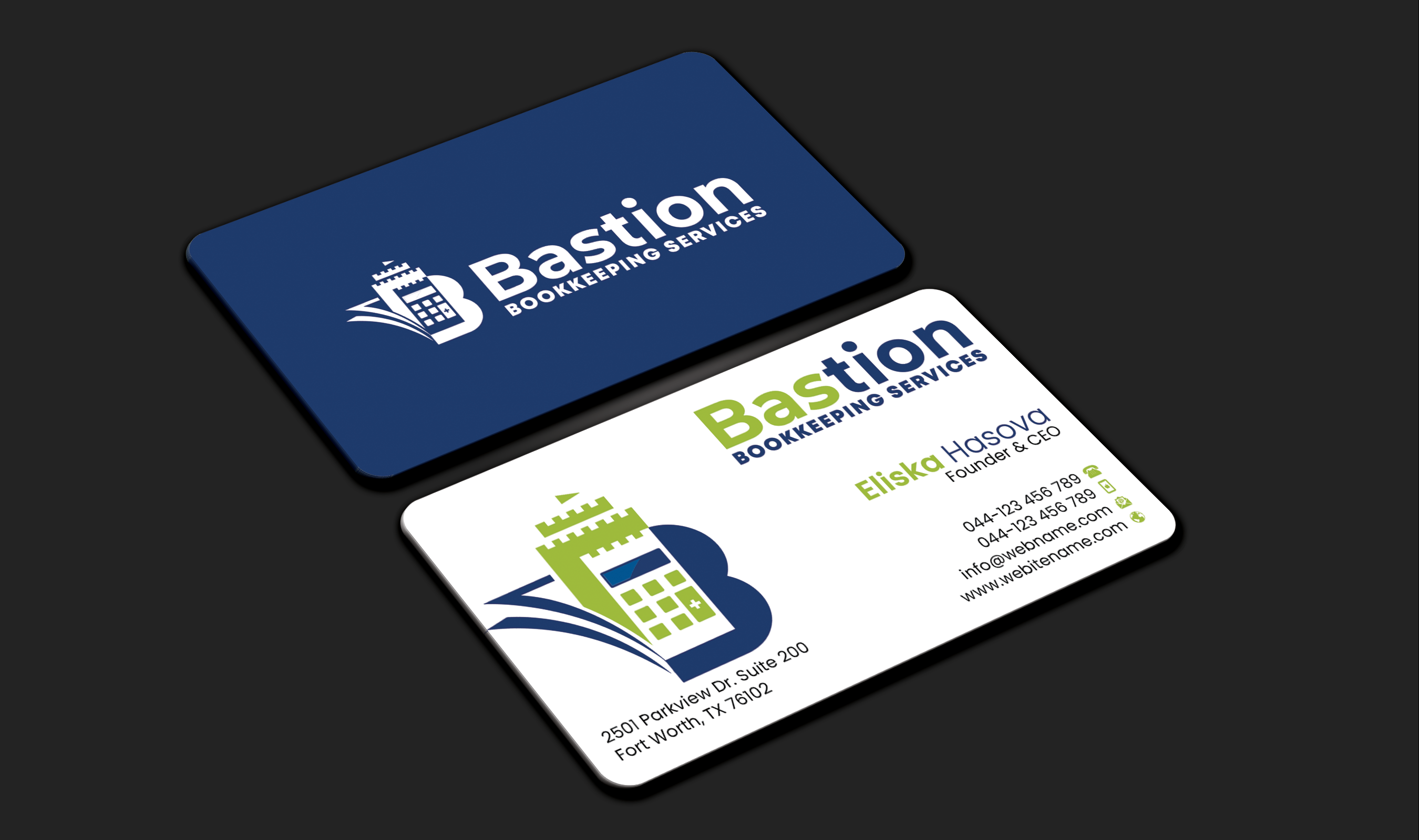 Business Card Design by DesignerShahadat for Bastion Bookkeeping Services | Design #33893873