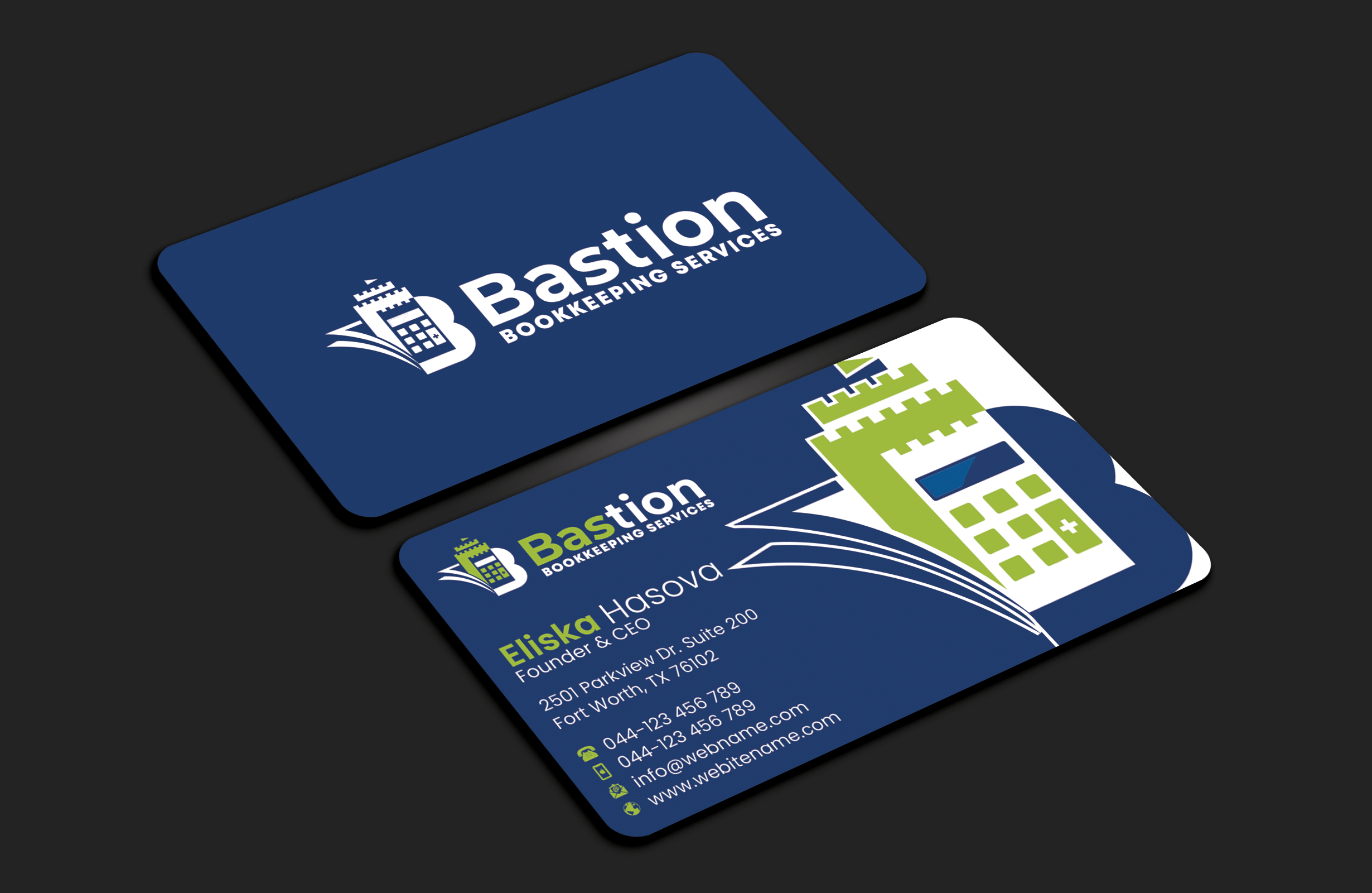 Business Card Design by DesignerShahadat for Bastion Bookkeeping Services | Design #33894056