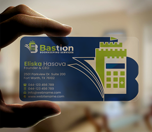 Diseño de Tarjeta de Presentación por DesignerShahadat para Bastion Bookkeeping Services | Diseño: #33894062
