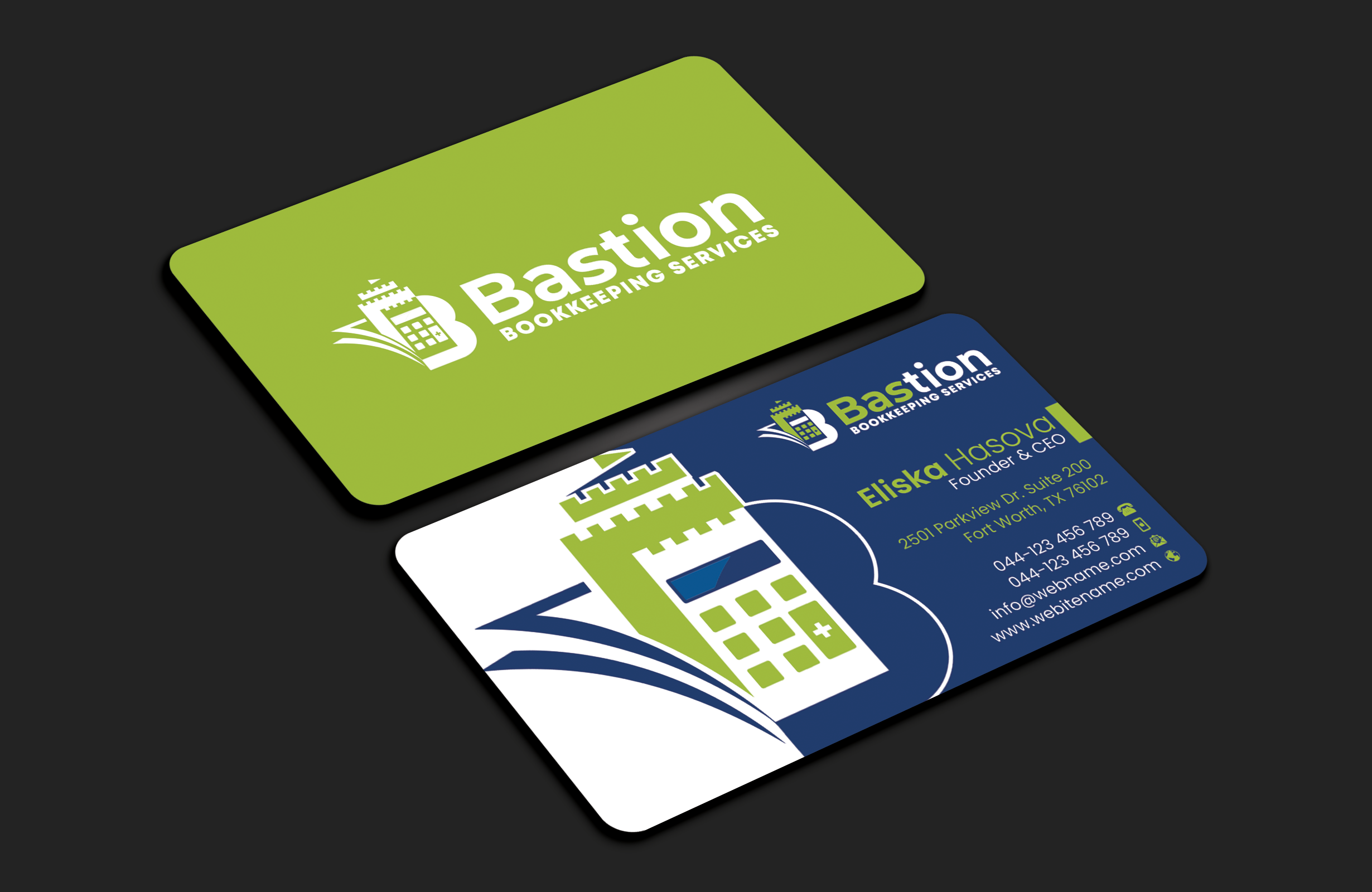 Visitenkarten-Design von DesignerShahadat für Bastion Bookkeeping Services | Design #33894904