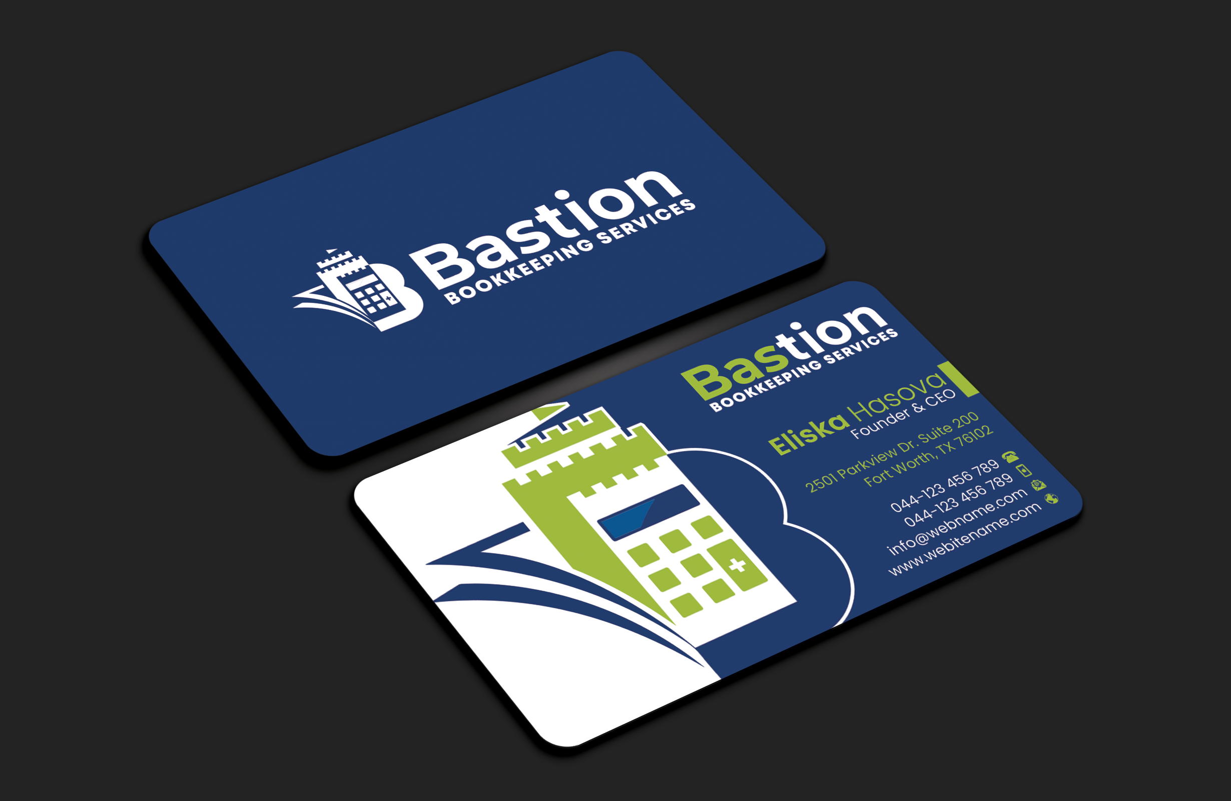 Visitenkarten-Design von DesignerShahadat für Bastion Bookkeeping Services | Design #33894905