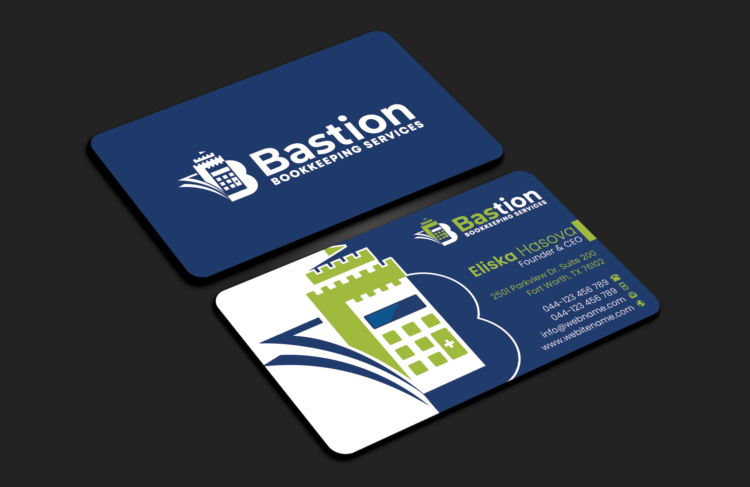 Visitenkarten-Design von DesignerShahadat für Bastion Bookkeeping Services | Design #33894909