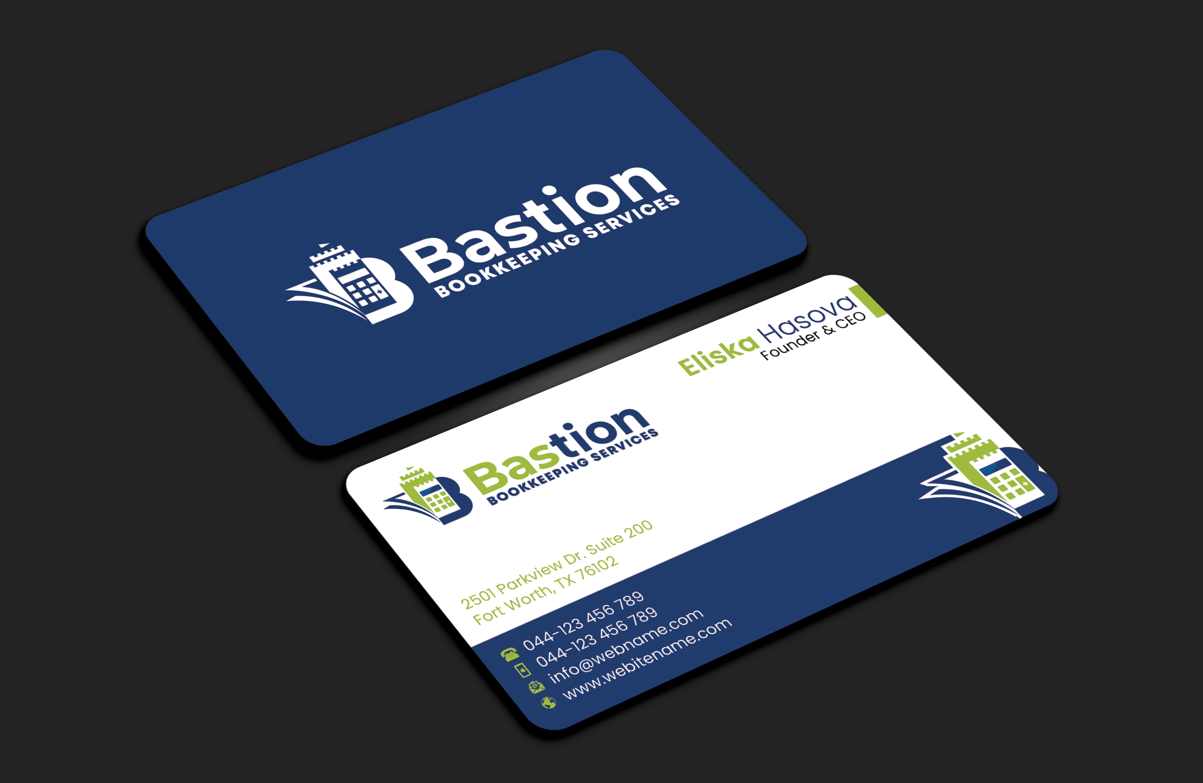 Visitenkarten-Design von DesignerShahadat für Bastion Bookkeeping Services | Design #33895080
