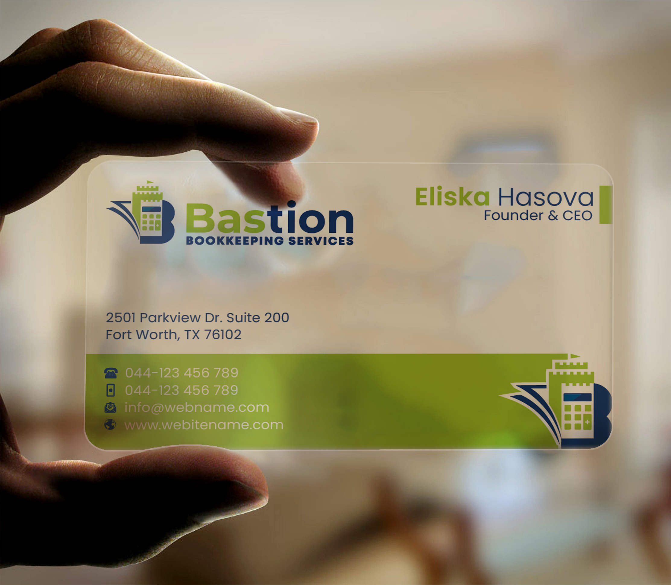 Visitenkarten-Design von DesignerShahadat für Bastion Bookkeeping Services | Design #33895083