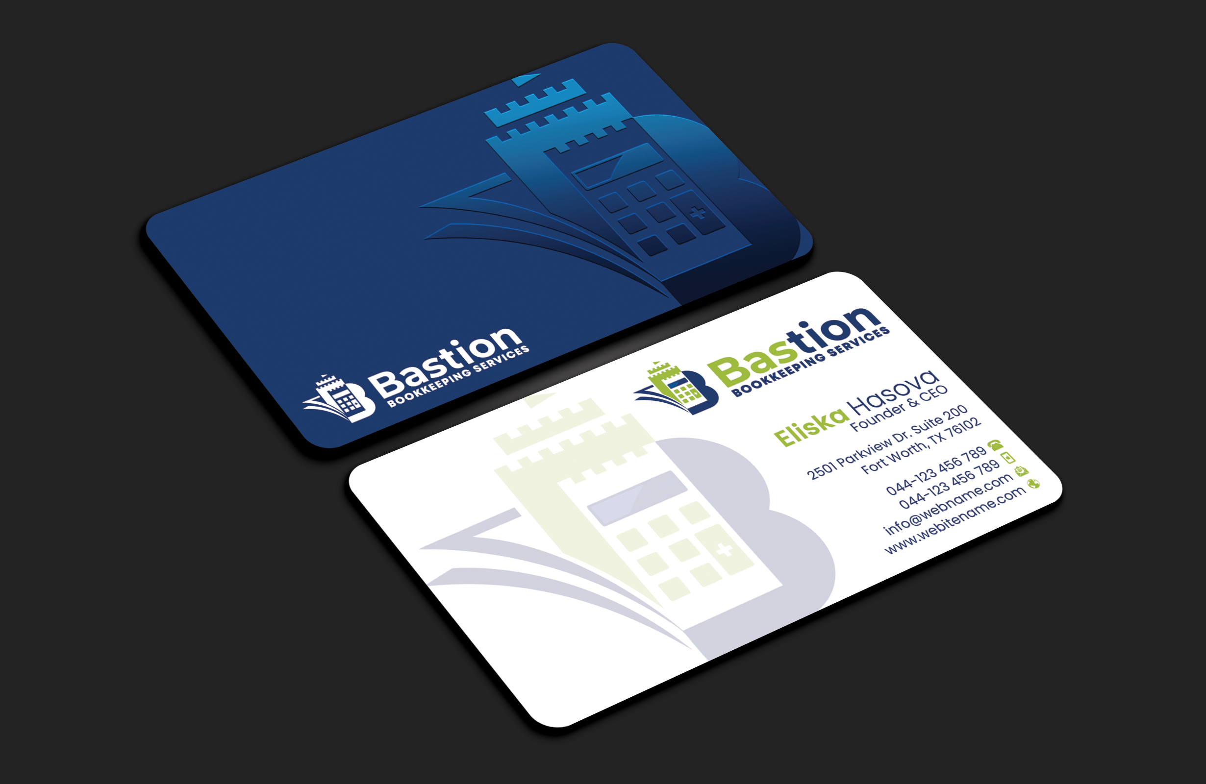 Visitenkarten-Design von DesignerShahadat für Bastion Bookkeeping Services | Design #33895607