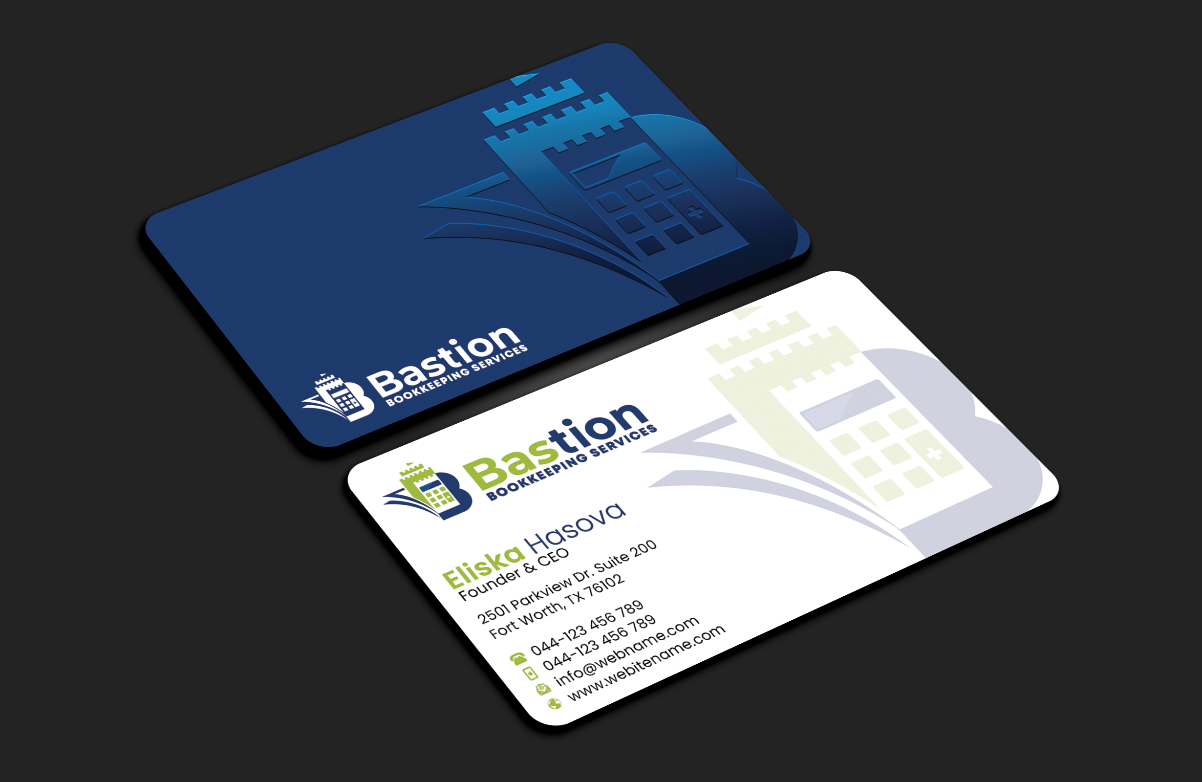 Visitenkarten-Design von DesignerShahadat für Bastion Bookkeeping Services | Design #33895609