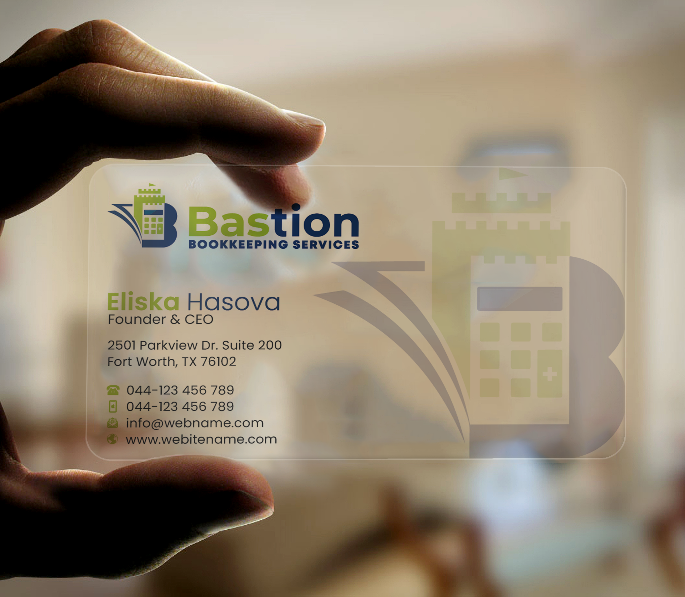 Business Card Design by DesignerShahadat for Bastion Bookkeeping Services | Design #33895614