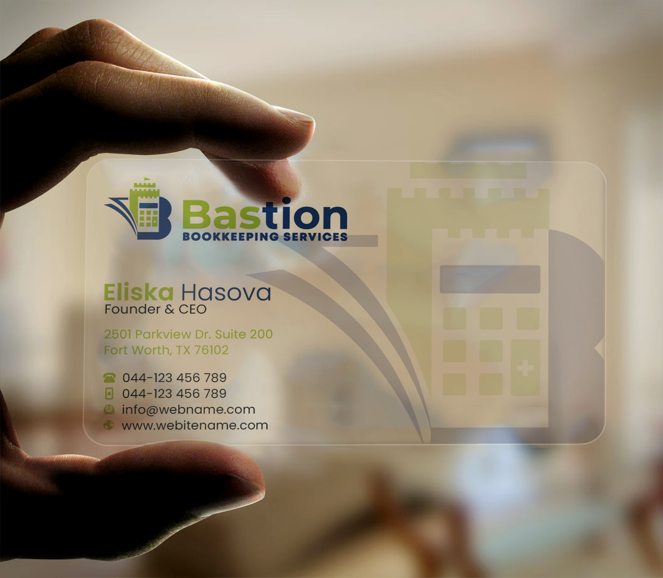 Visitenkarten-Design von DesignerShahadat für Bastion Bookkeeping Services | Design #33895617