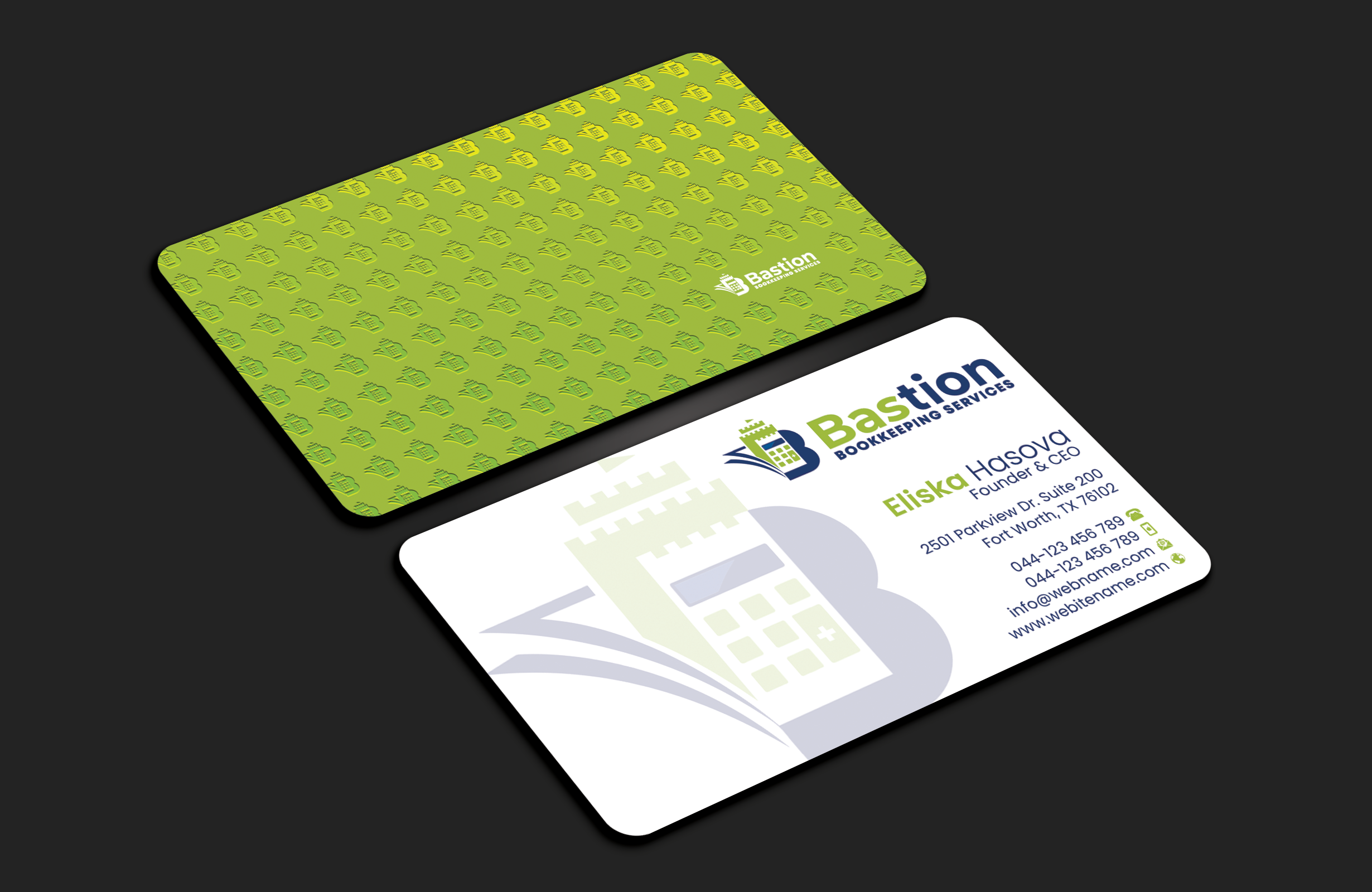 Visitenkarten-Design von DesignerShahadat für Bastion Bookkeeping Services | Design #33895624