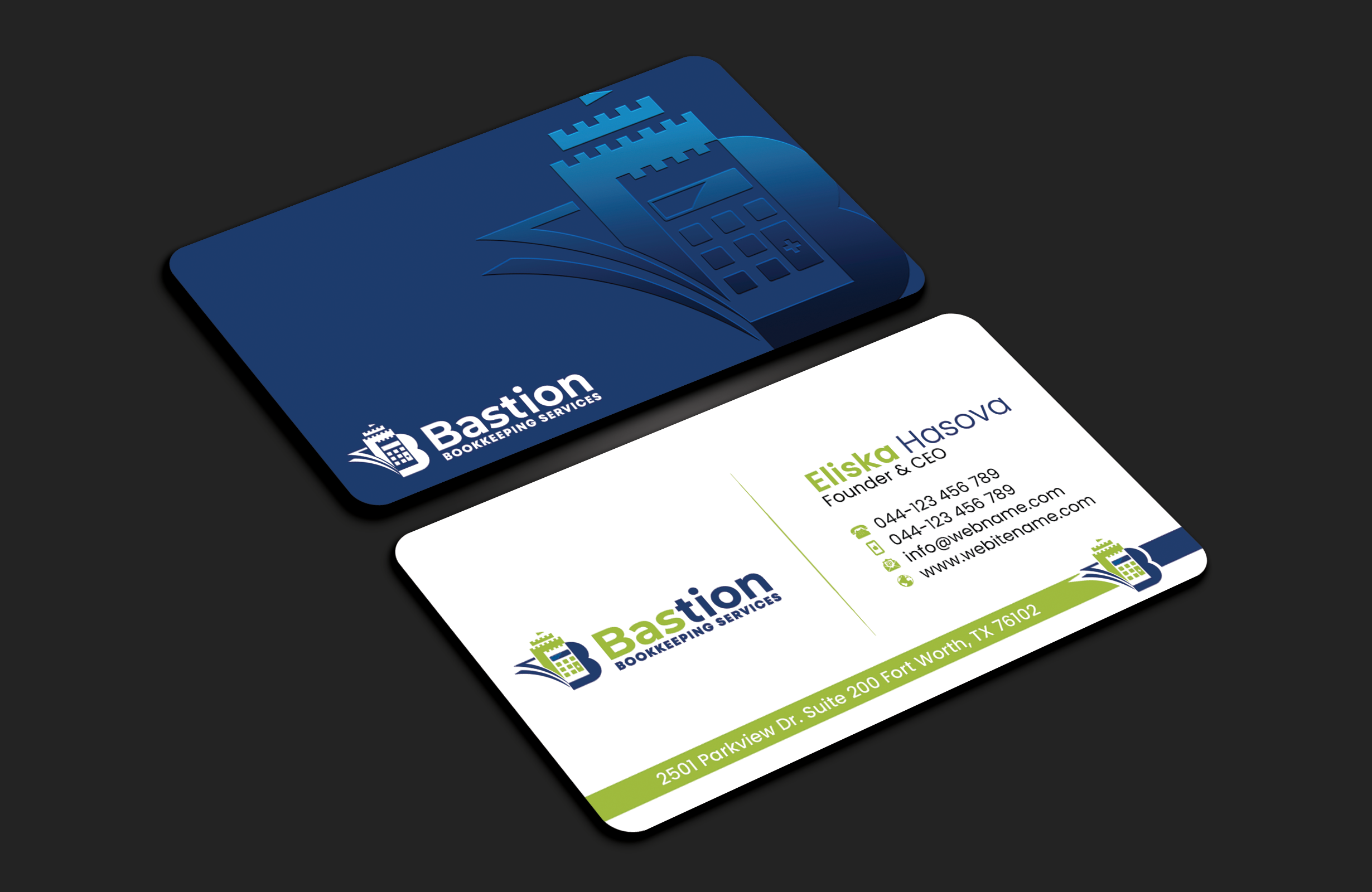 Visitenkarten-Design von DesignerShahadat für Bastion Bookkeeping Services | Design #33896998