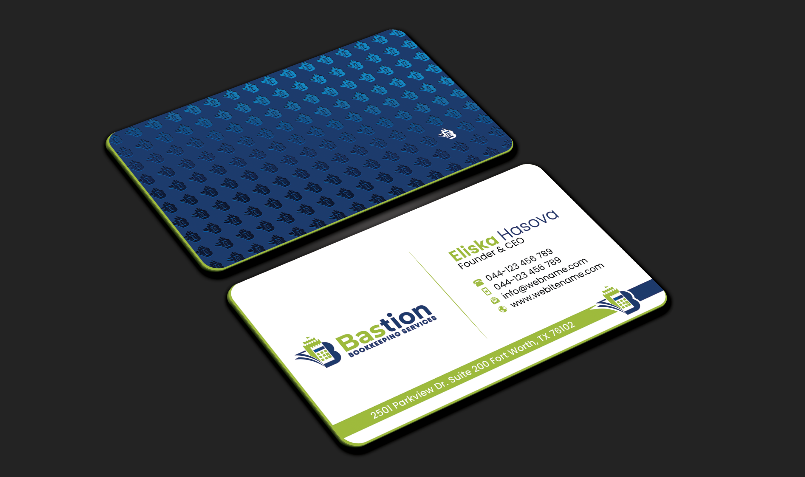 Visitenkarten-Design von DesignerShahadat für Bastion Bookkeeping Services | Design #33896999