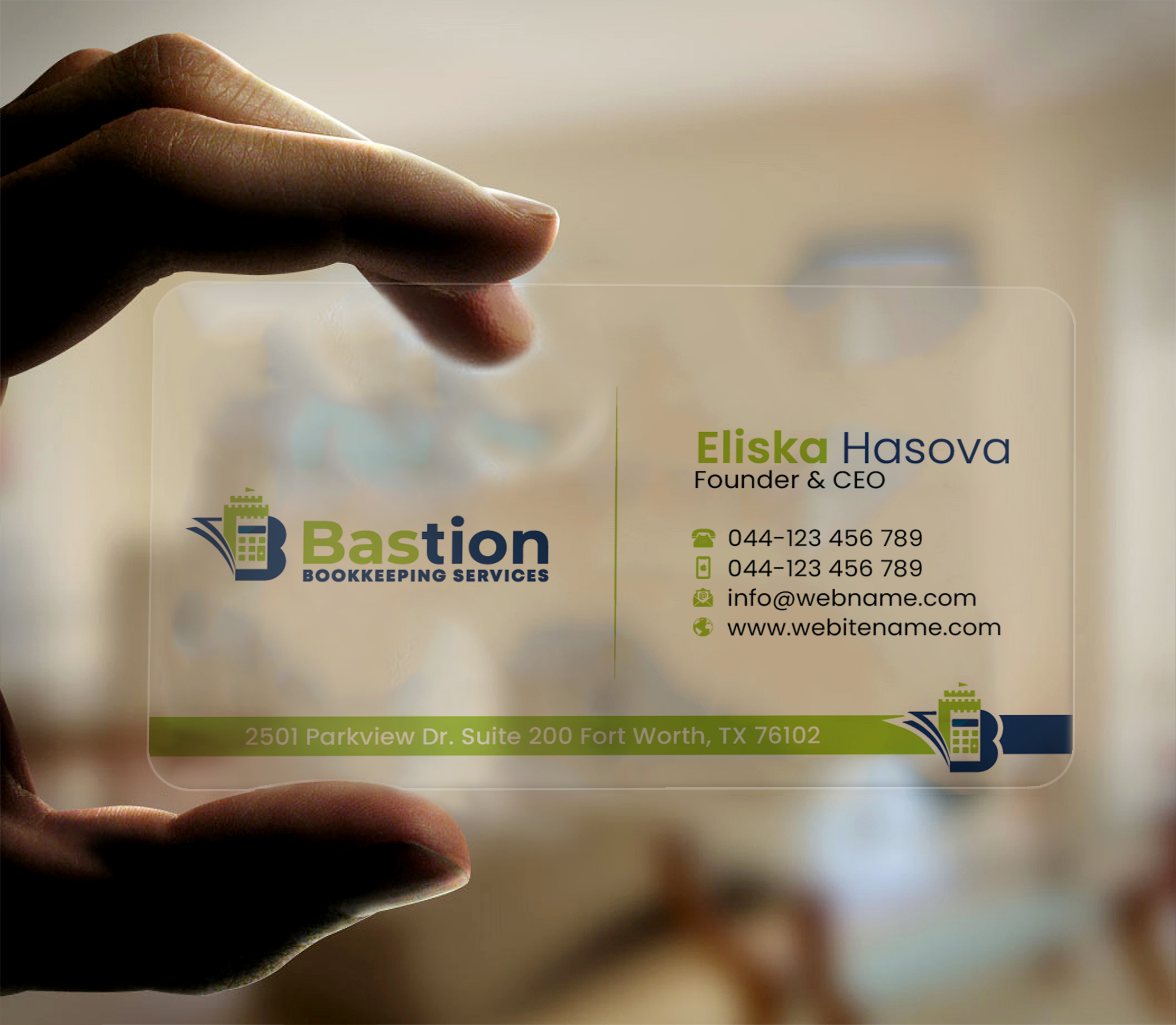 Visitenkarten-Design von DesignerShahadat für Bastion Bookkeeping Services | Design #33897000