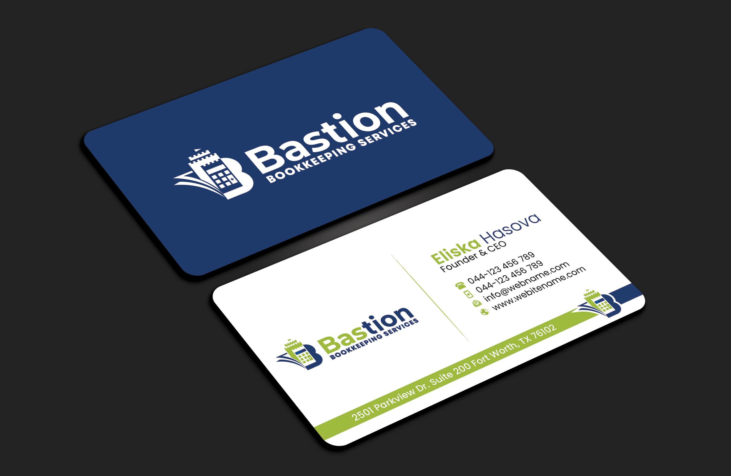 Visitenkarten-Design von DesignerShahadat für Bastion Bookkeeping Services | Design #33897010