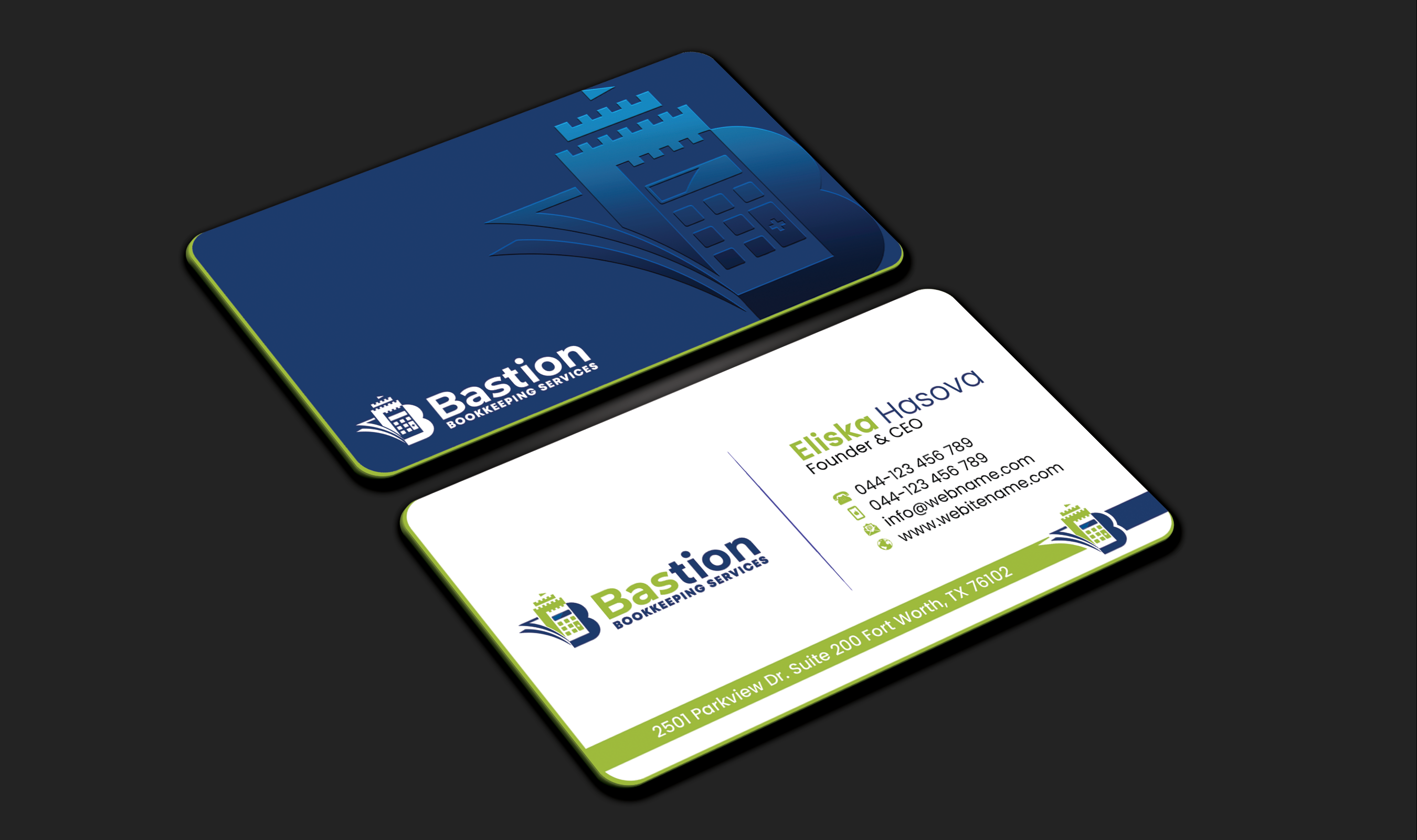 Business Card Design by DesignerShahadat for Bastion Bookkeeping Services | Design #33897011