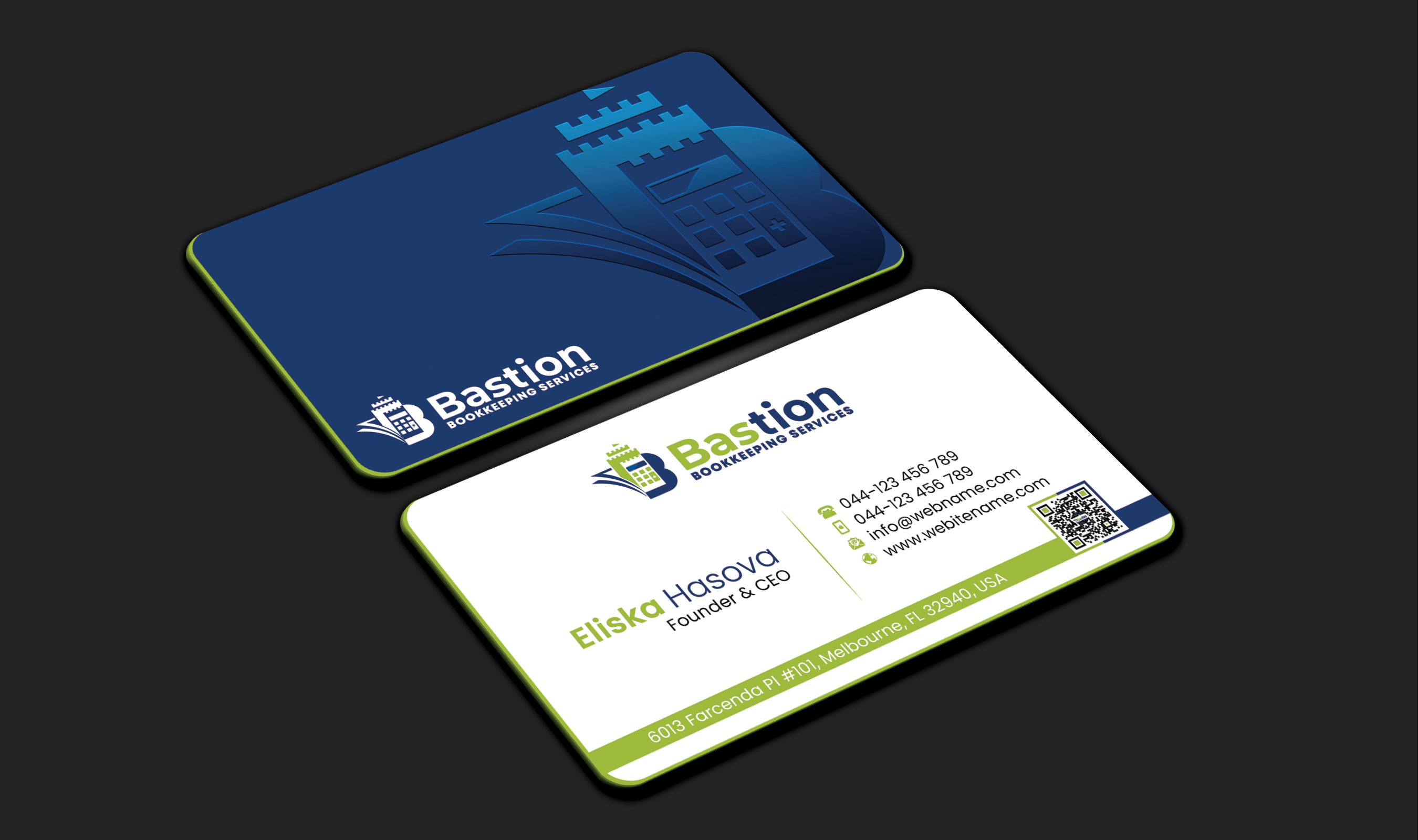 Visitenkarten-Design von DesignerShahadat für Bastion Bookkeeping Services | Design #33897062
