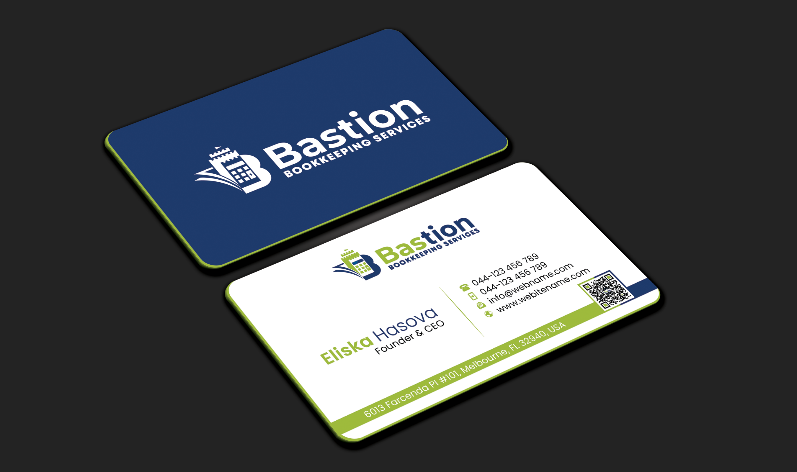 Visitenkarten-Design von DesignerShahadat für Bastion Bookkeeping Services | Design #33897065