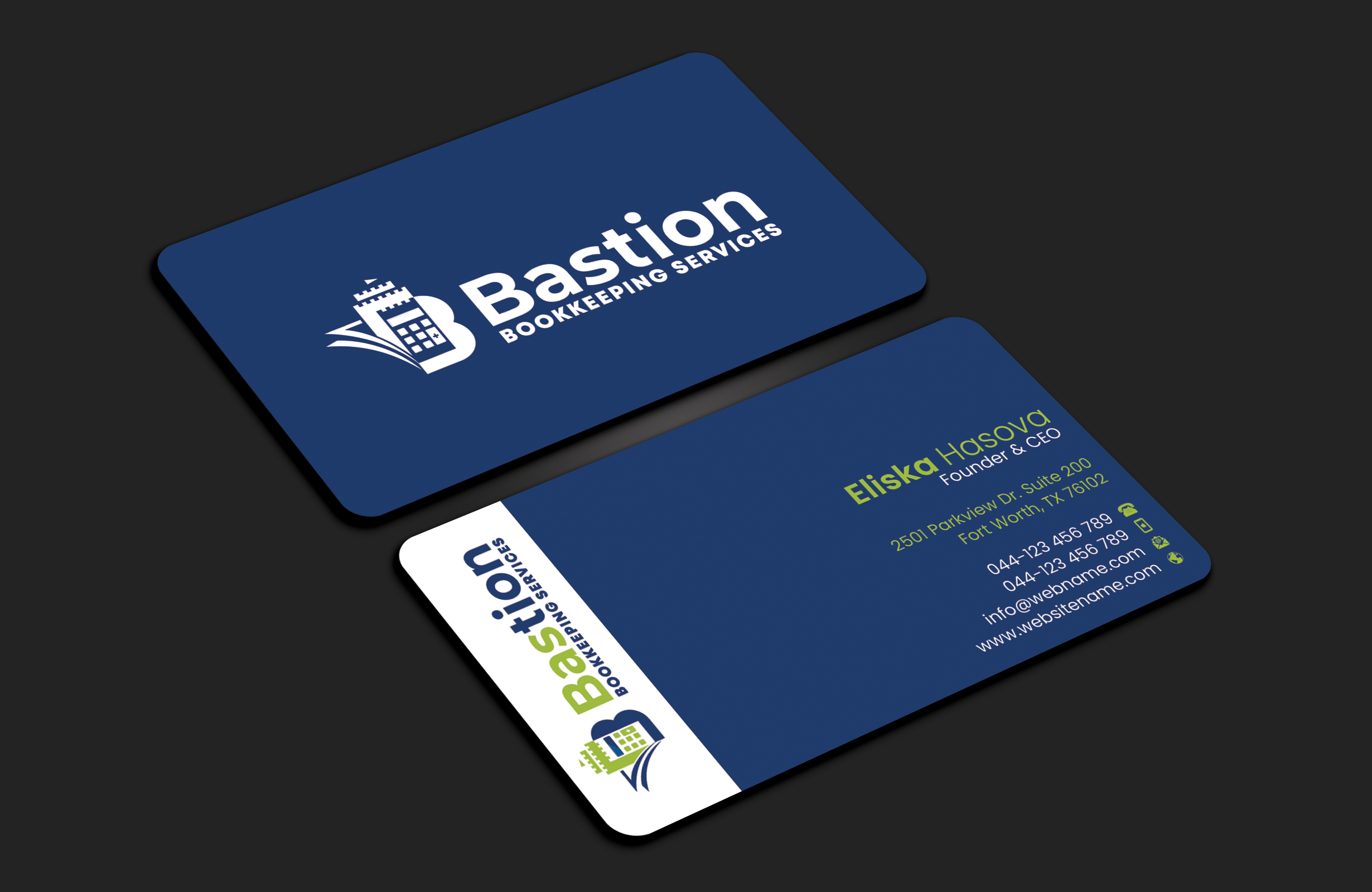 Visitenkarten-Design von DesignerShahadat für Bastion Bookkeeping Services | Design #33897067