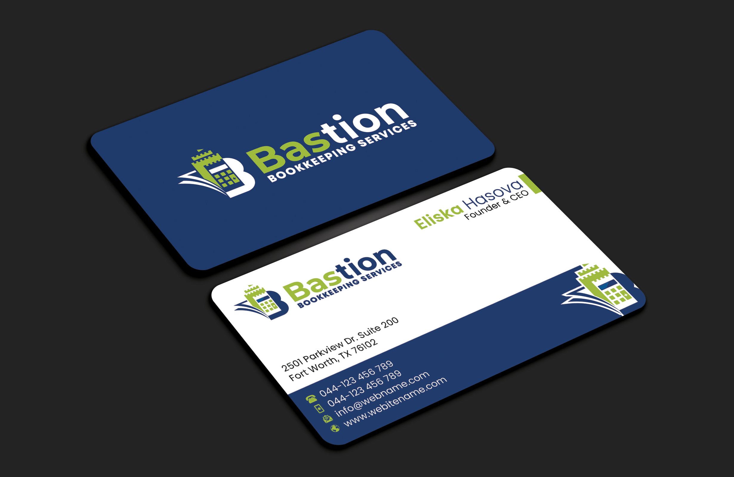 Visitenkarten-Design von DesignerShahadat für Bastion Bookkeeping Services | Design #33901132