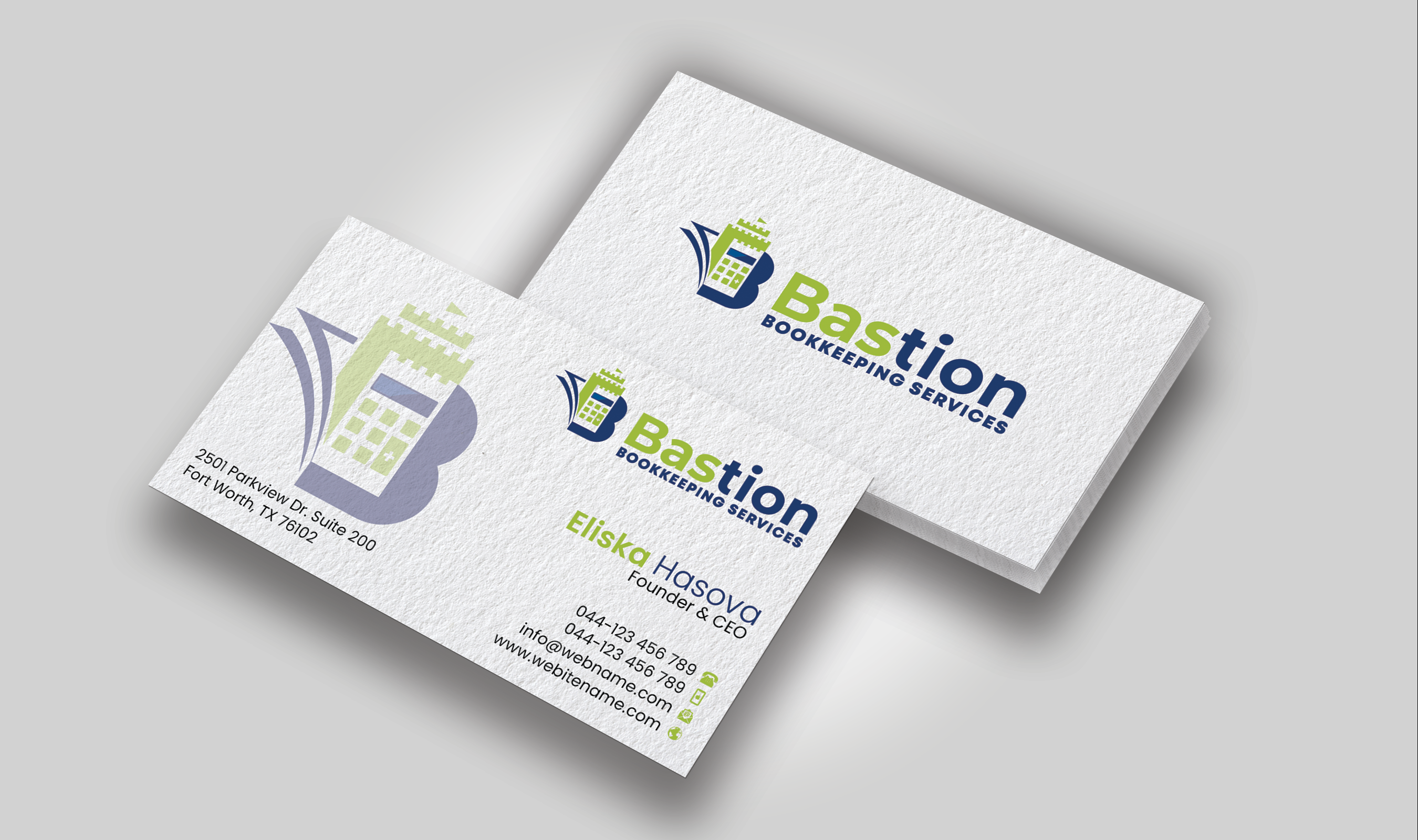 Visitenkarten-Design von DesignerShahadat für Bastion Bookkeeping Services | Design #33901668