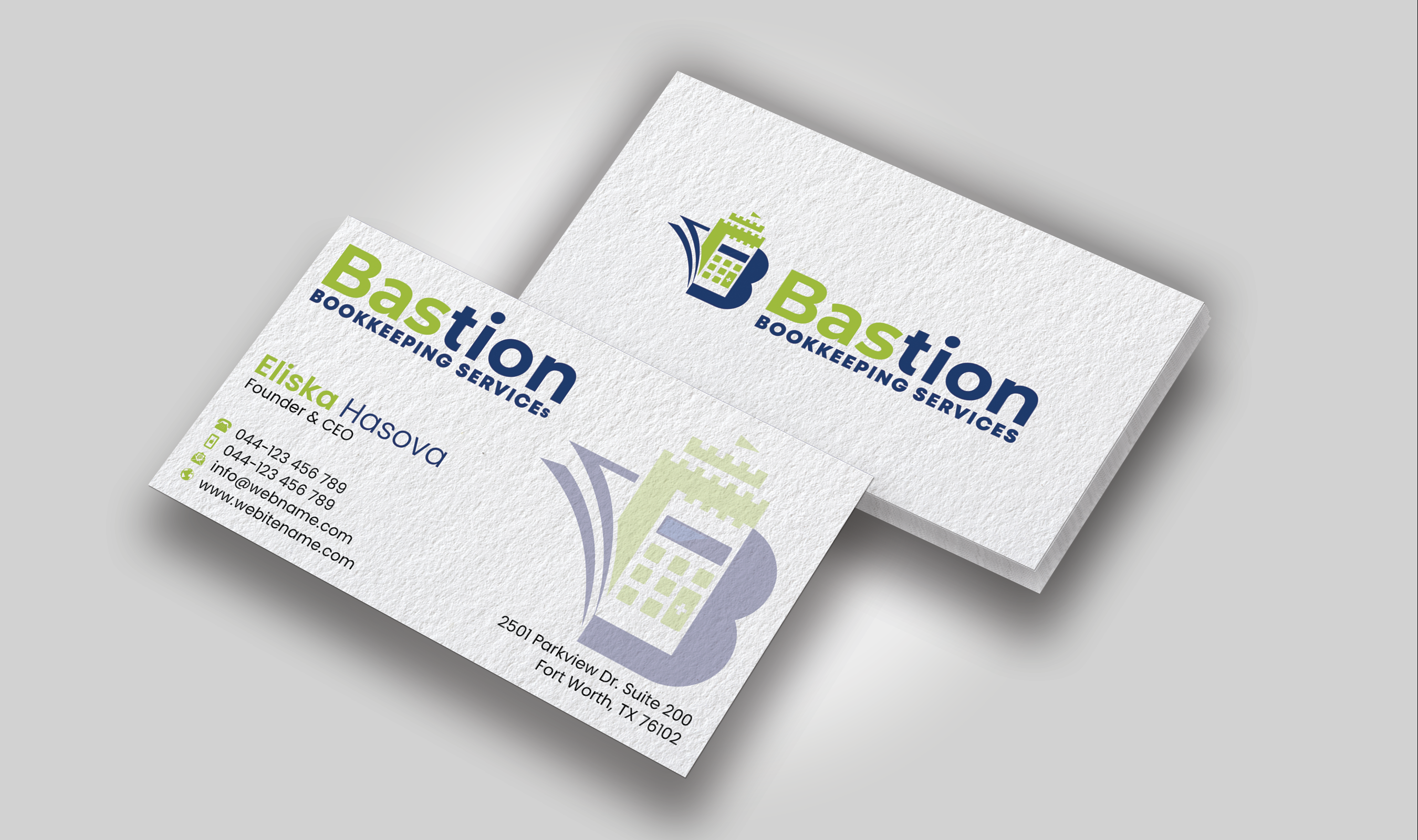 Visitenkarten-Design von DesignerShahadat für Bastion Bookkeeping Services | Design #33901669