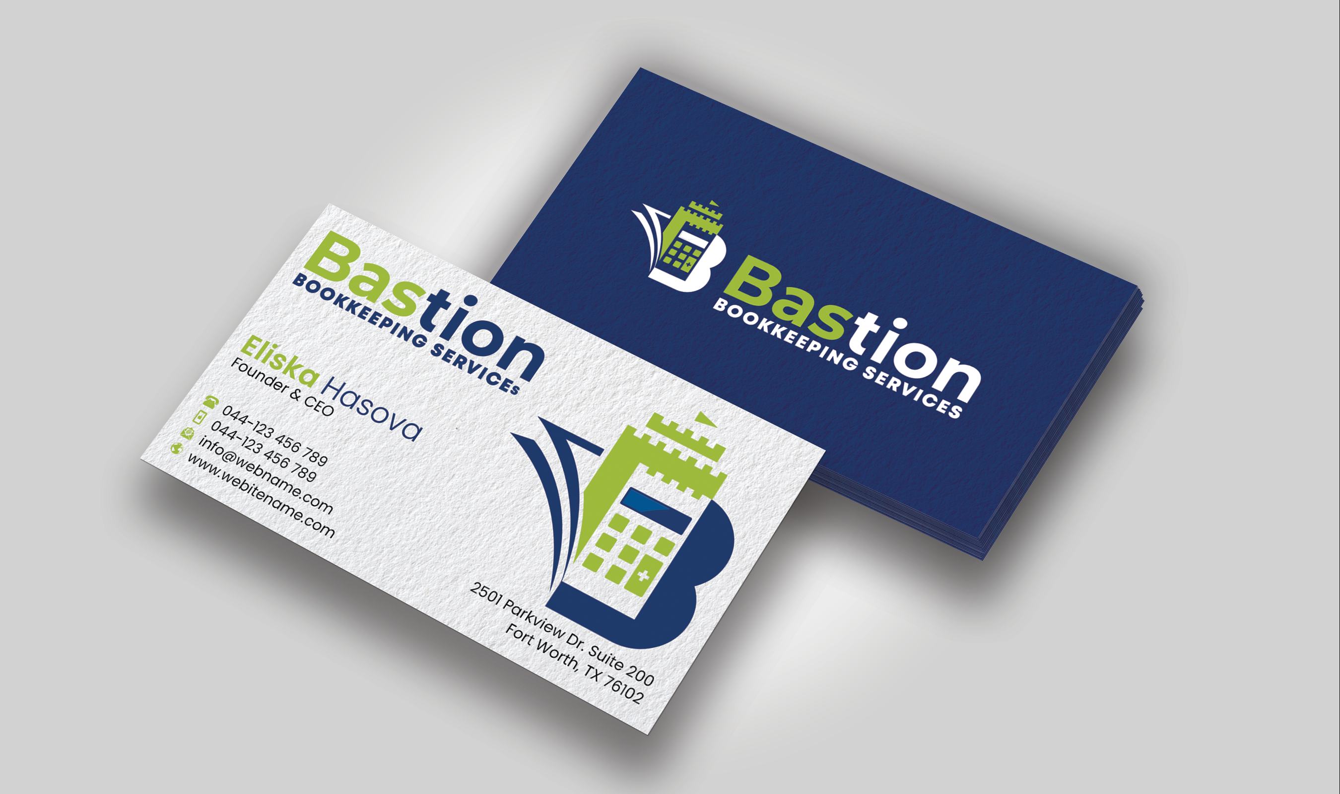 Business Card Design by DesignerShahadat for Bastion Bookkeeping Services | Design #33901670