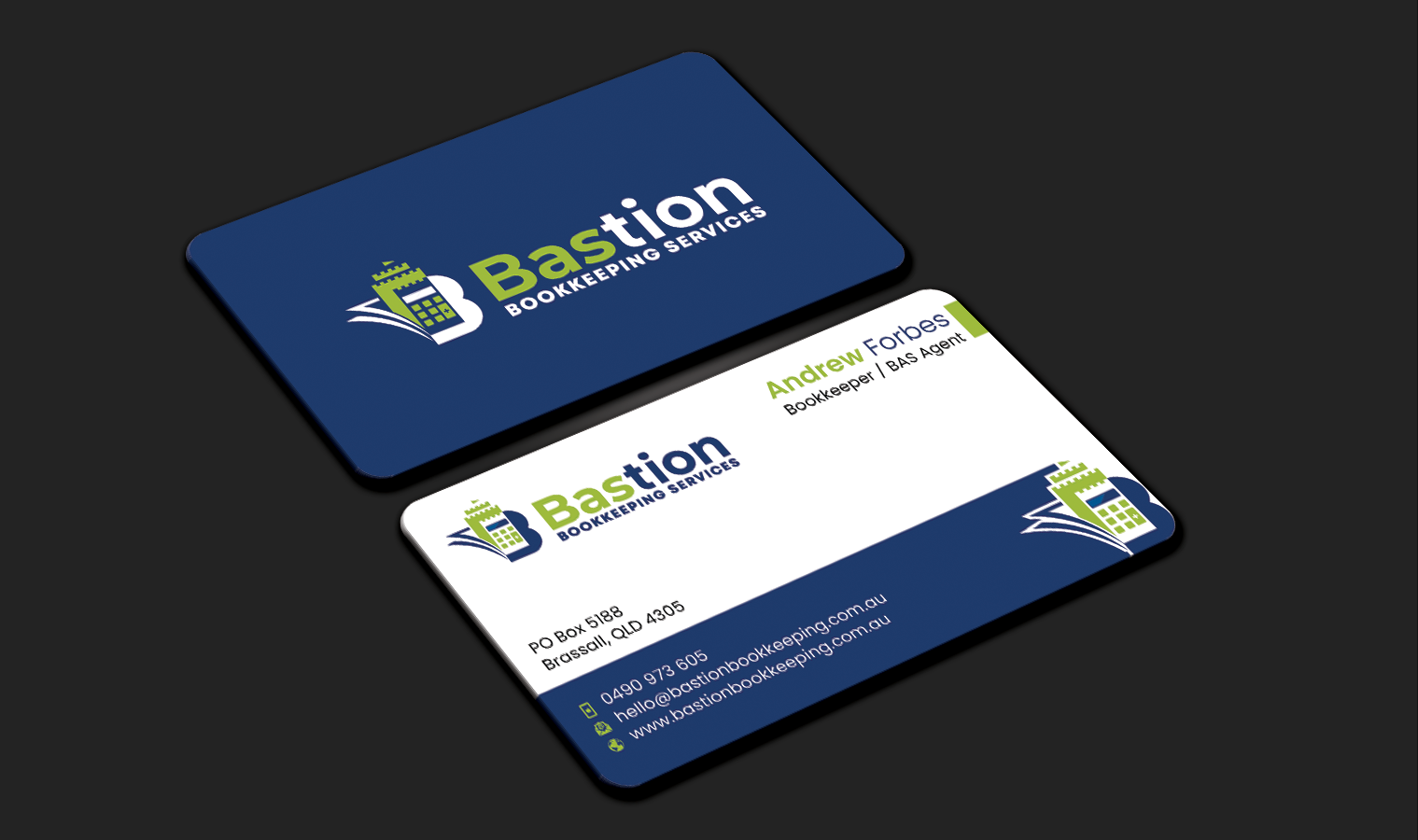 Diseño de Tarjeta de Presentación por DesignerShahadat para Bastion Bookkeeping Services | Diseño: #33905701