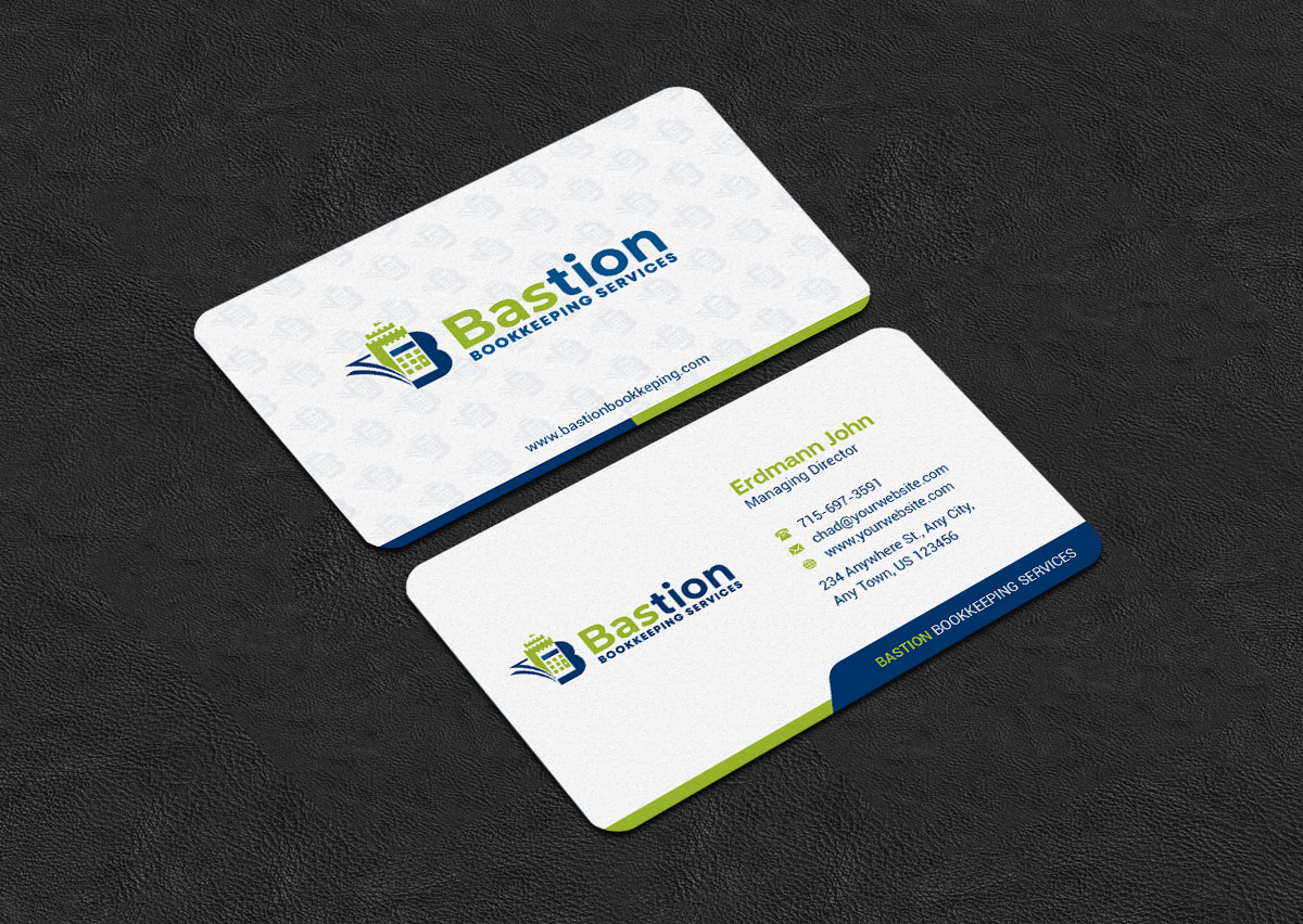 Business Card Design by INDIAN_Ashok for Bastion Bookkeeping Services | Design #33901489